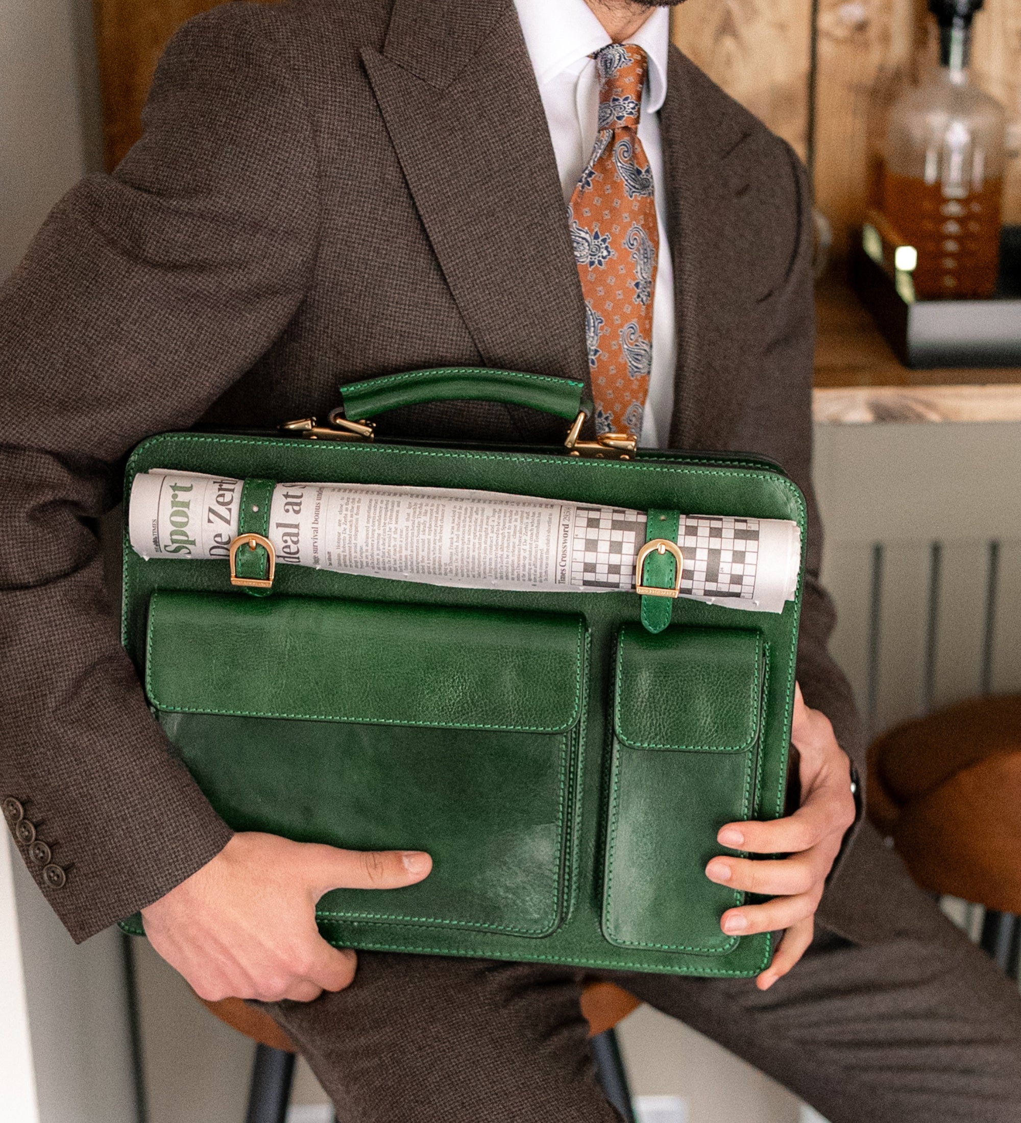 Leren satchel tas aktetas - The Prophet
