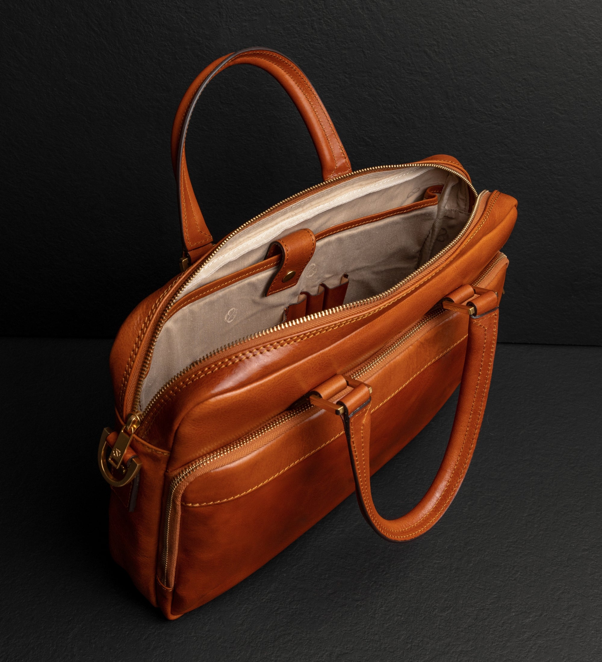 Leren aktetas laptoptas voor dames - Orlando