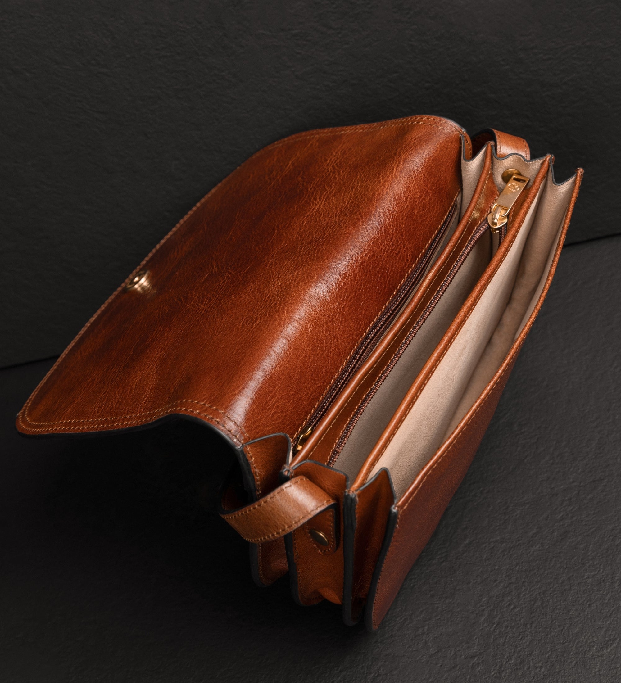 Leren zadeltas crossbodytas voor dames - Moonfleet