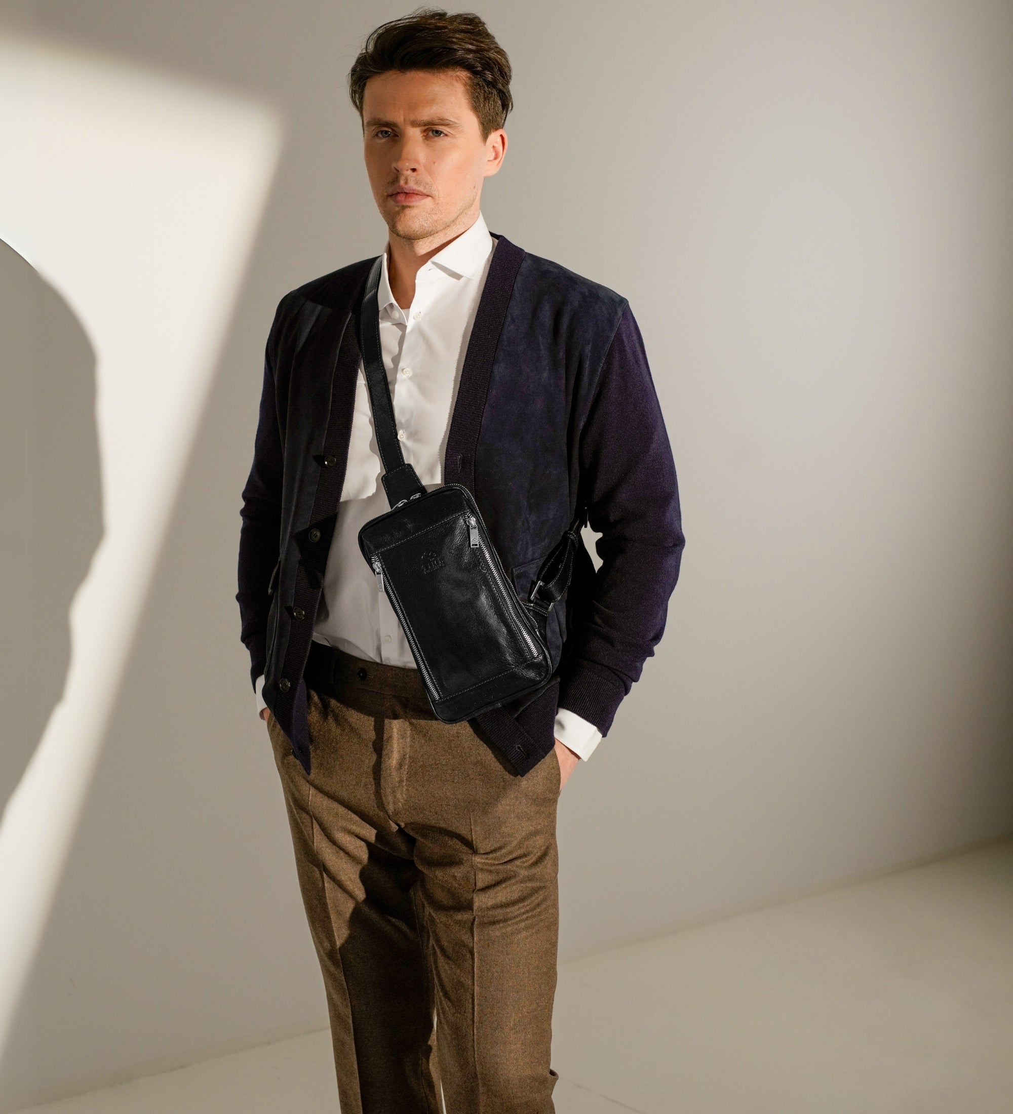 Leren sling bag borsttas - Kim