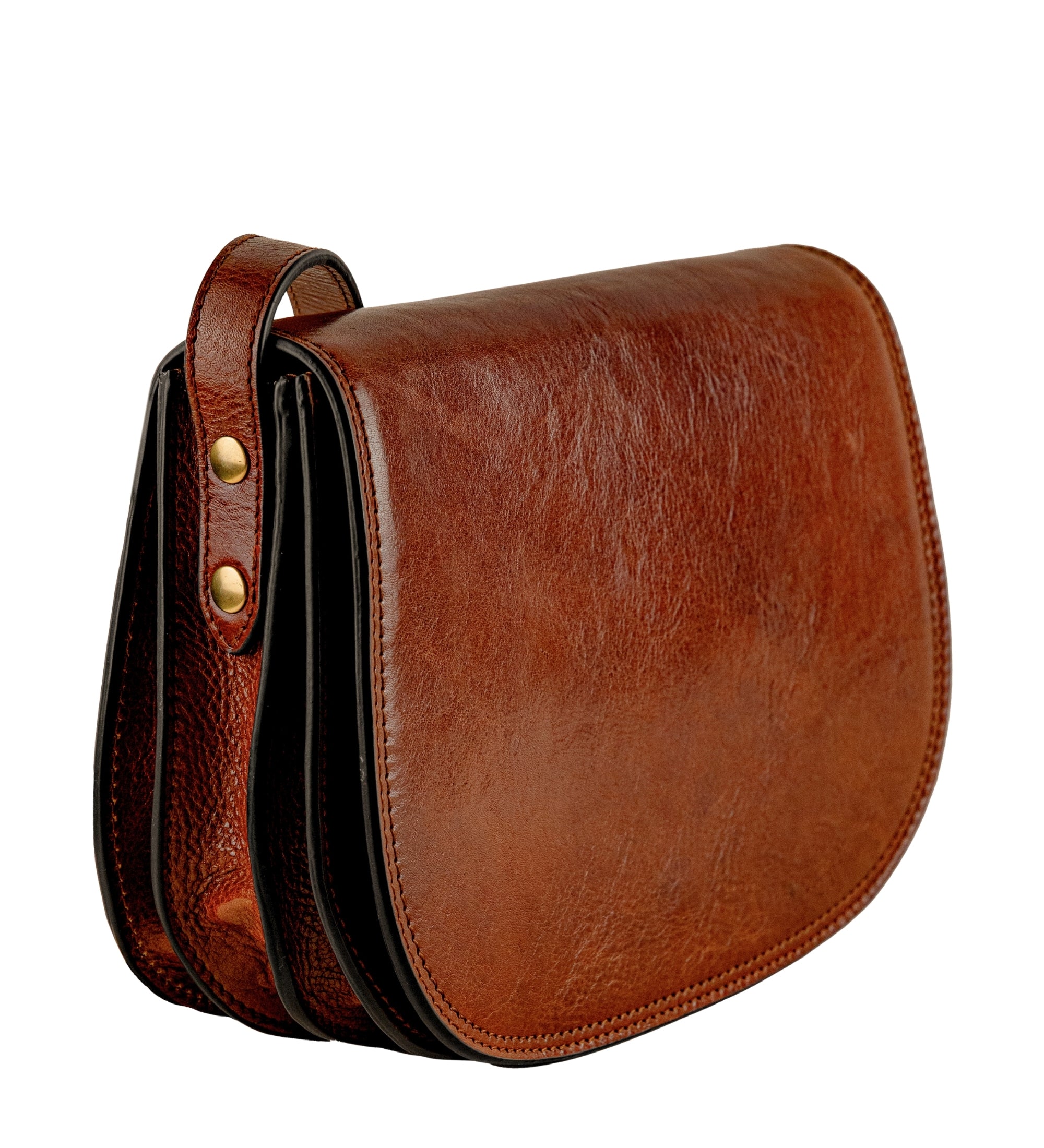 Leren zadeltas crossbodytas voor dames - Moonfleet