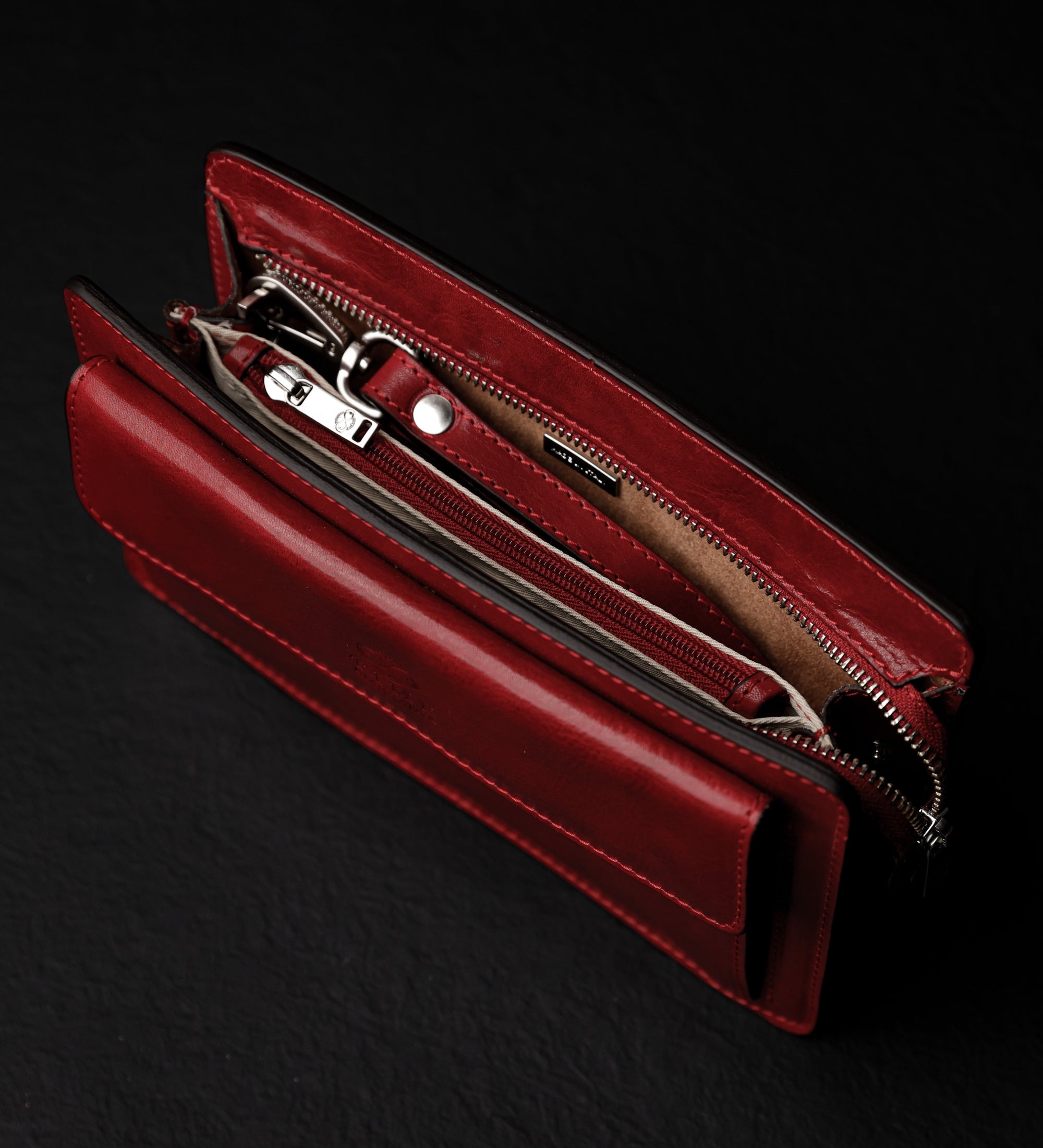 Leren clutch compacte handtas - Decameron