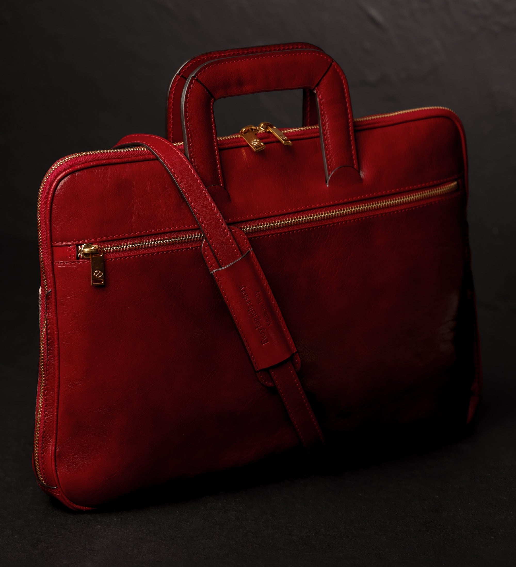 Leren aktetas laptoptas voor dames - Brave New World
