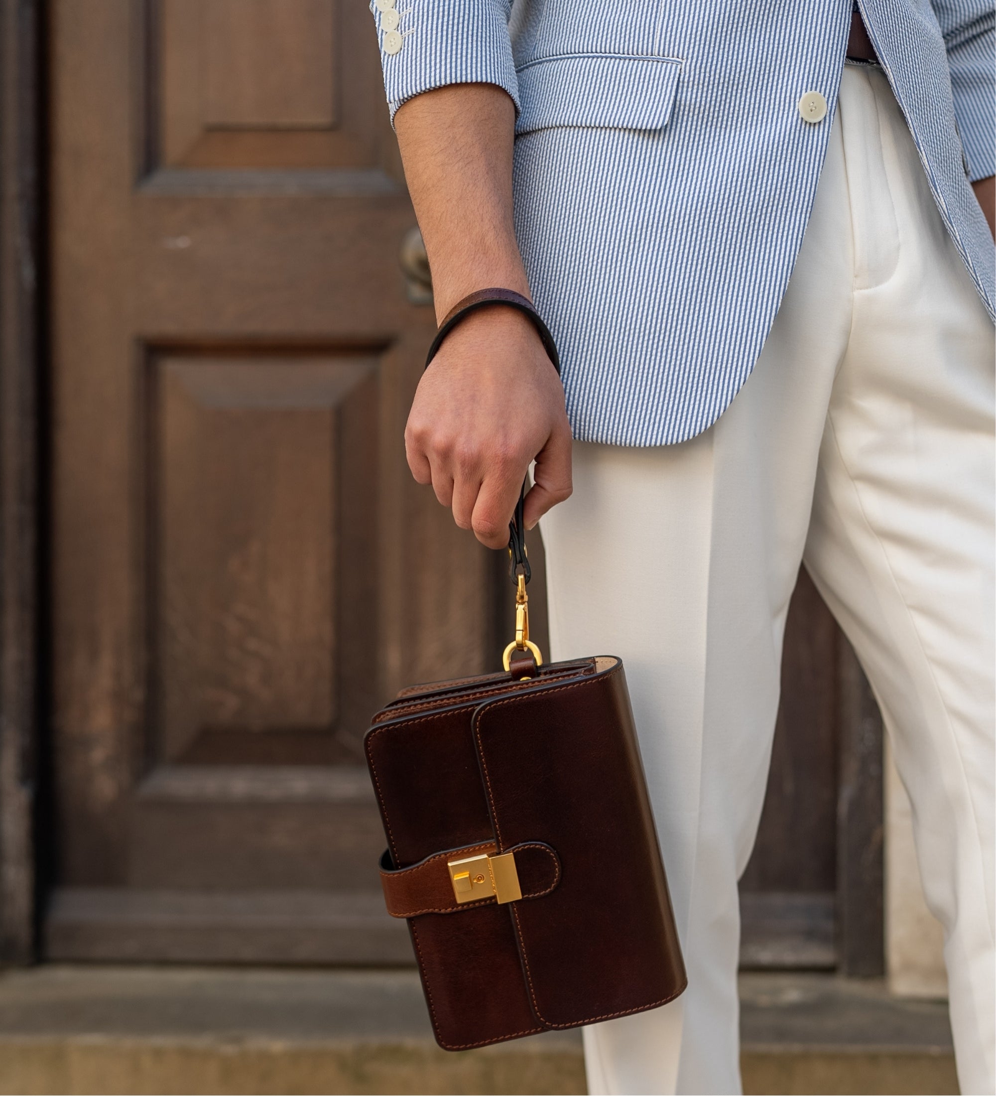 Leren clutch compacte handtas - The Maltese Falcon