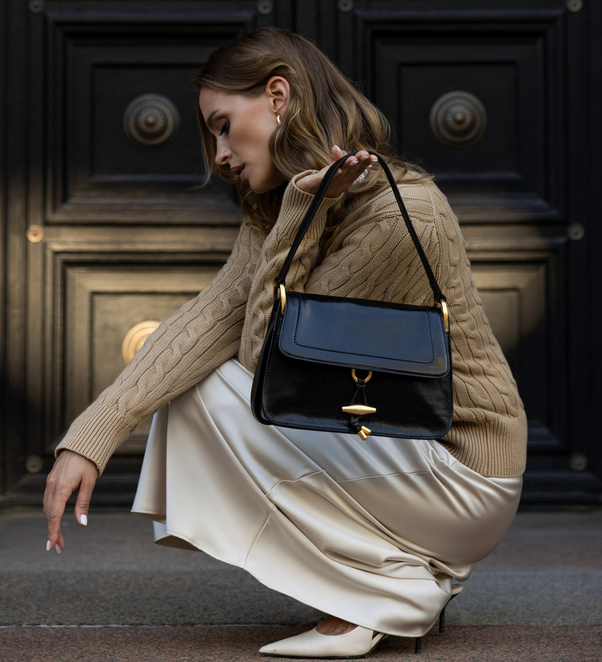 Leren tas met klep voor dames - Possession