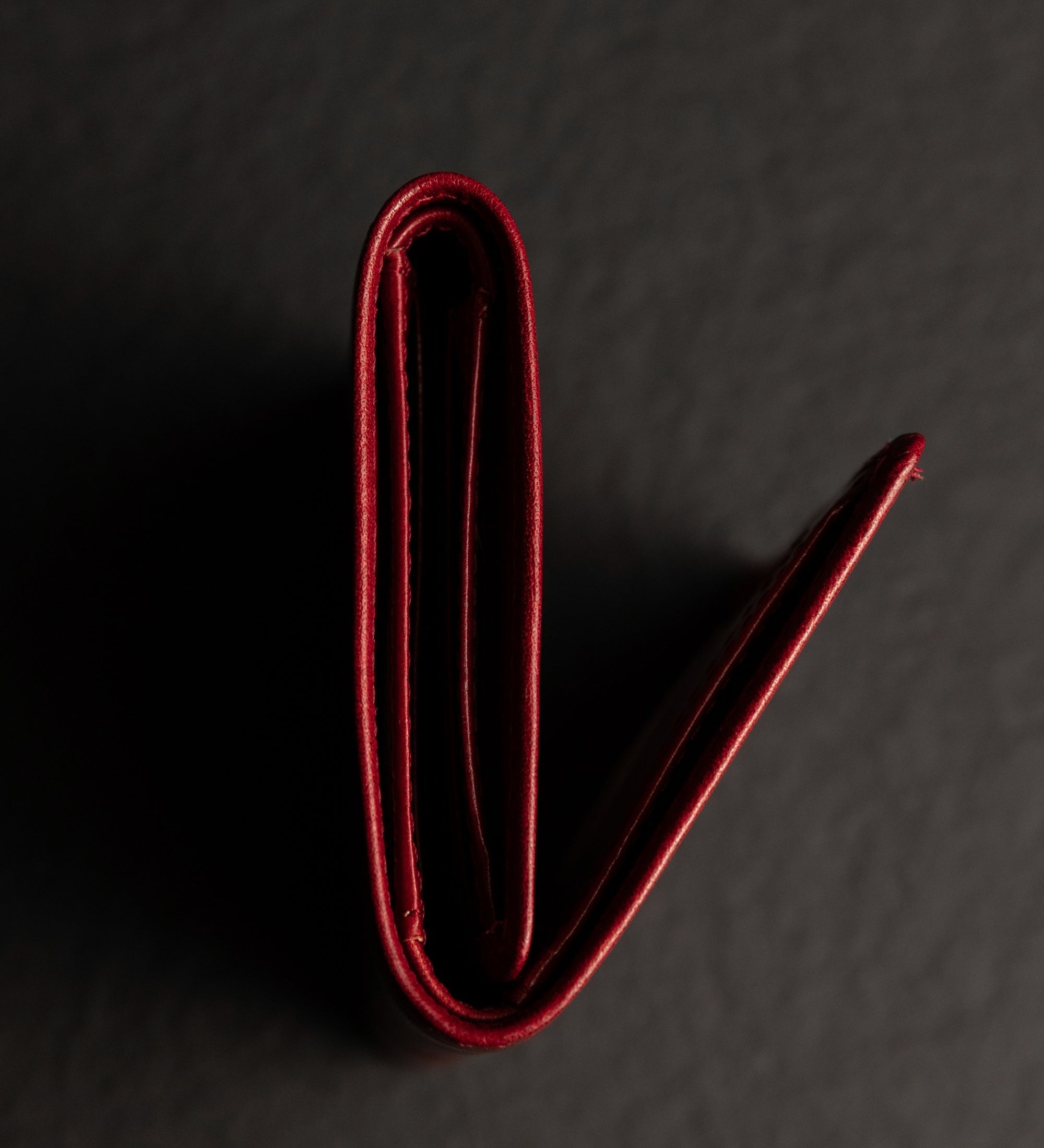 Leren Drievoudige Portemonnee - Red Harvest