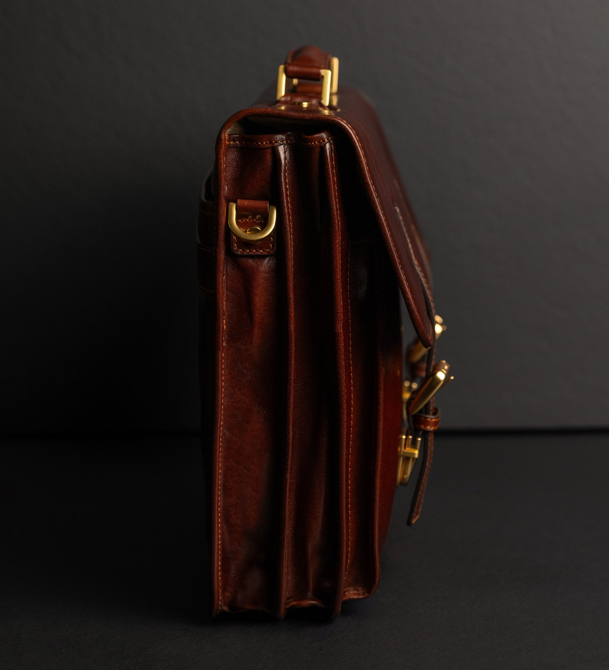 Leren aktetas satchel tas - The Time Machine