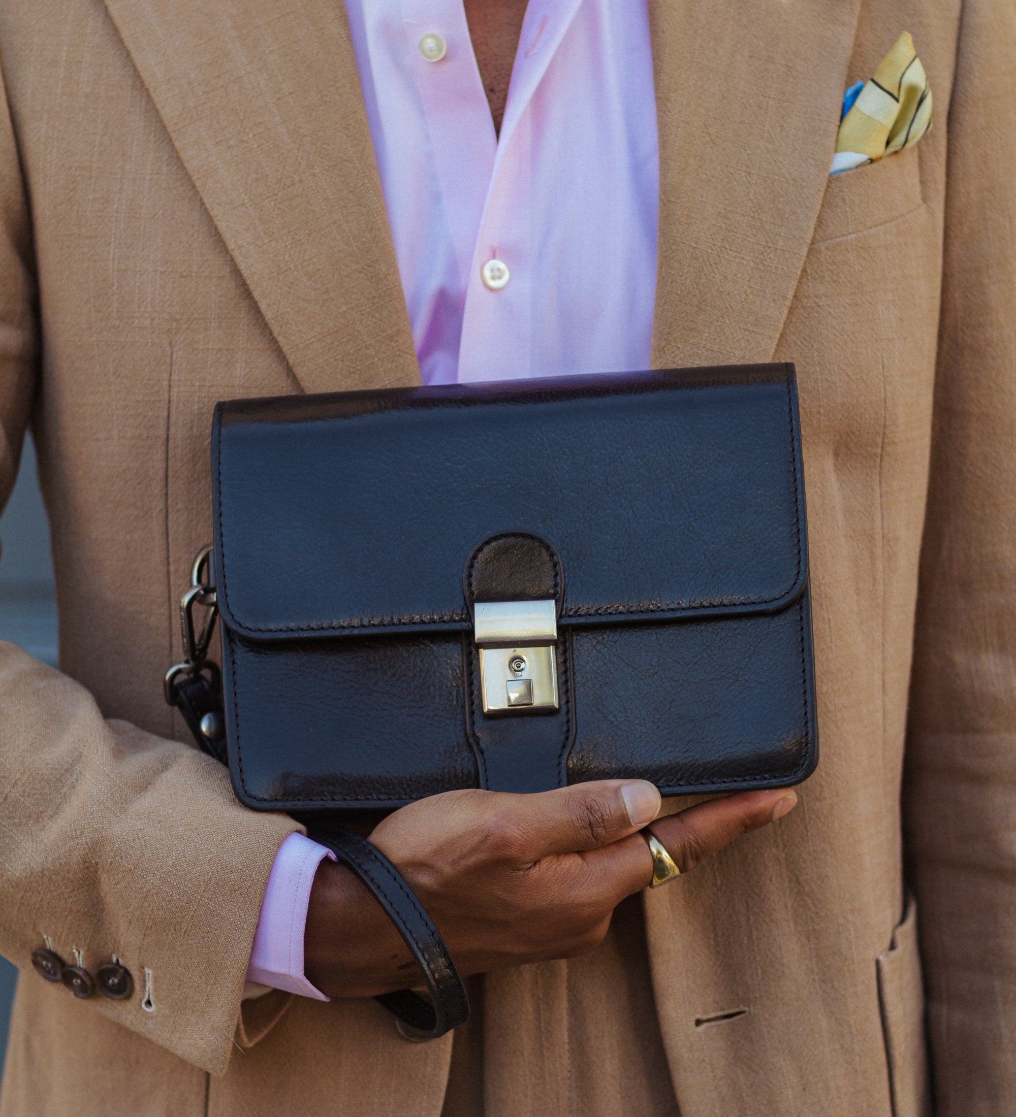 Leren clutch compacte handtas - The Maltese Falcon