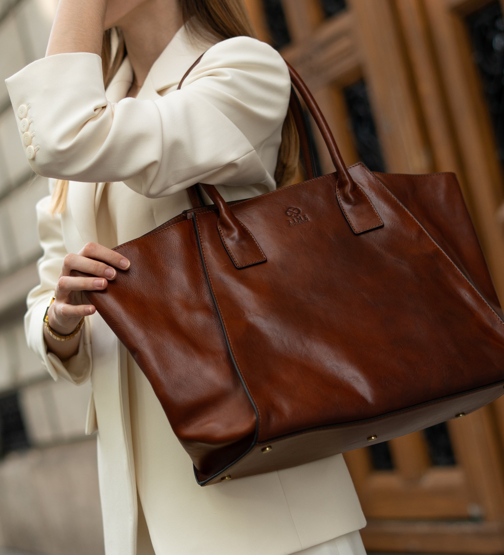 Leren handtas draagtas voor dames - The Woman in White