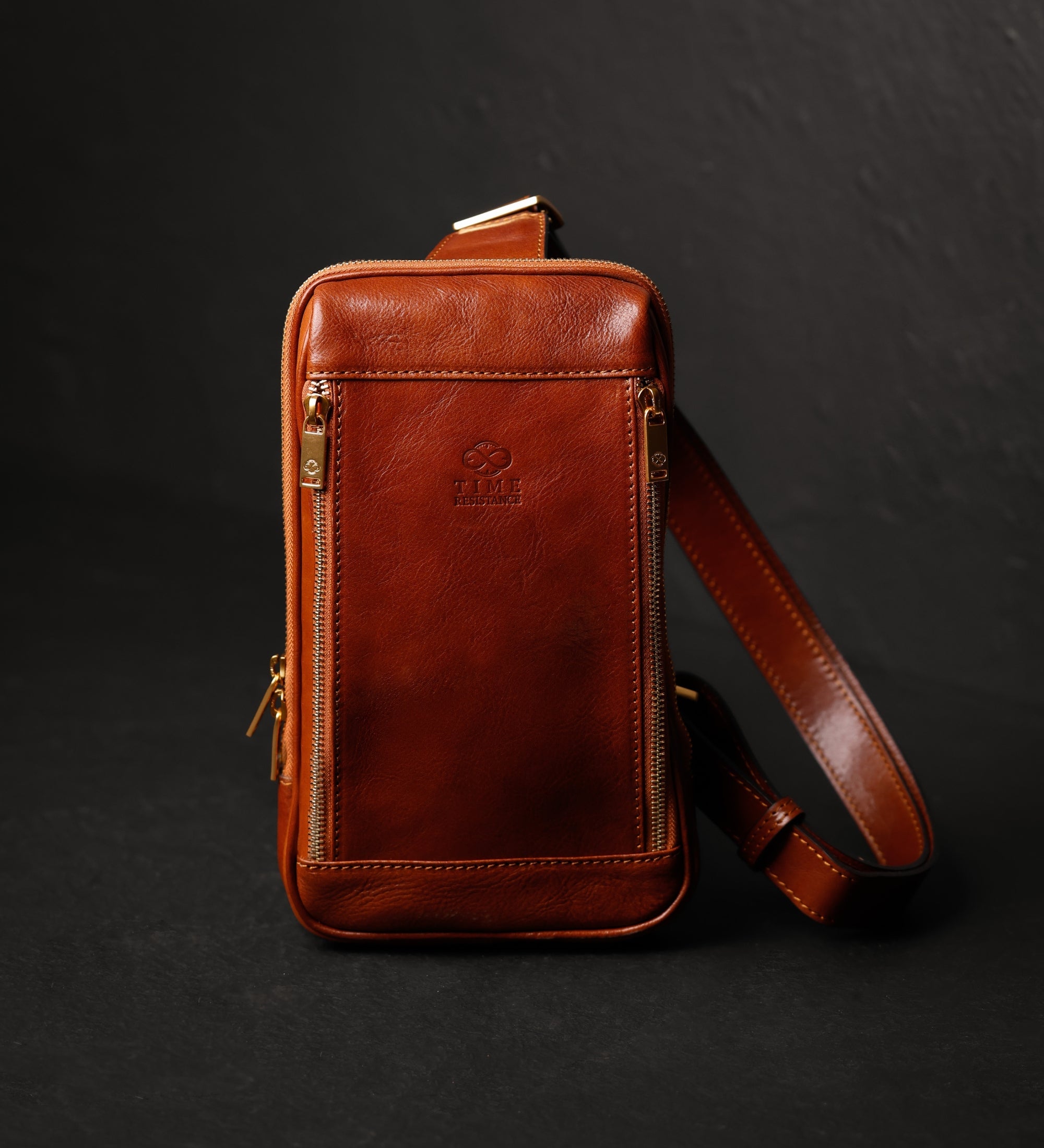 Leren sling bag borsttas - Kim