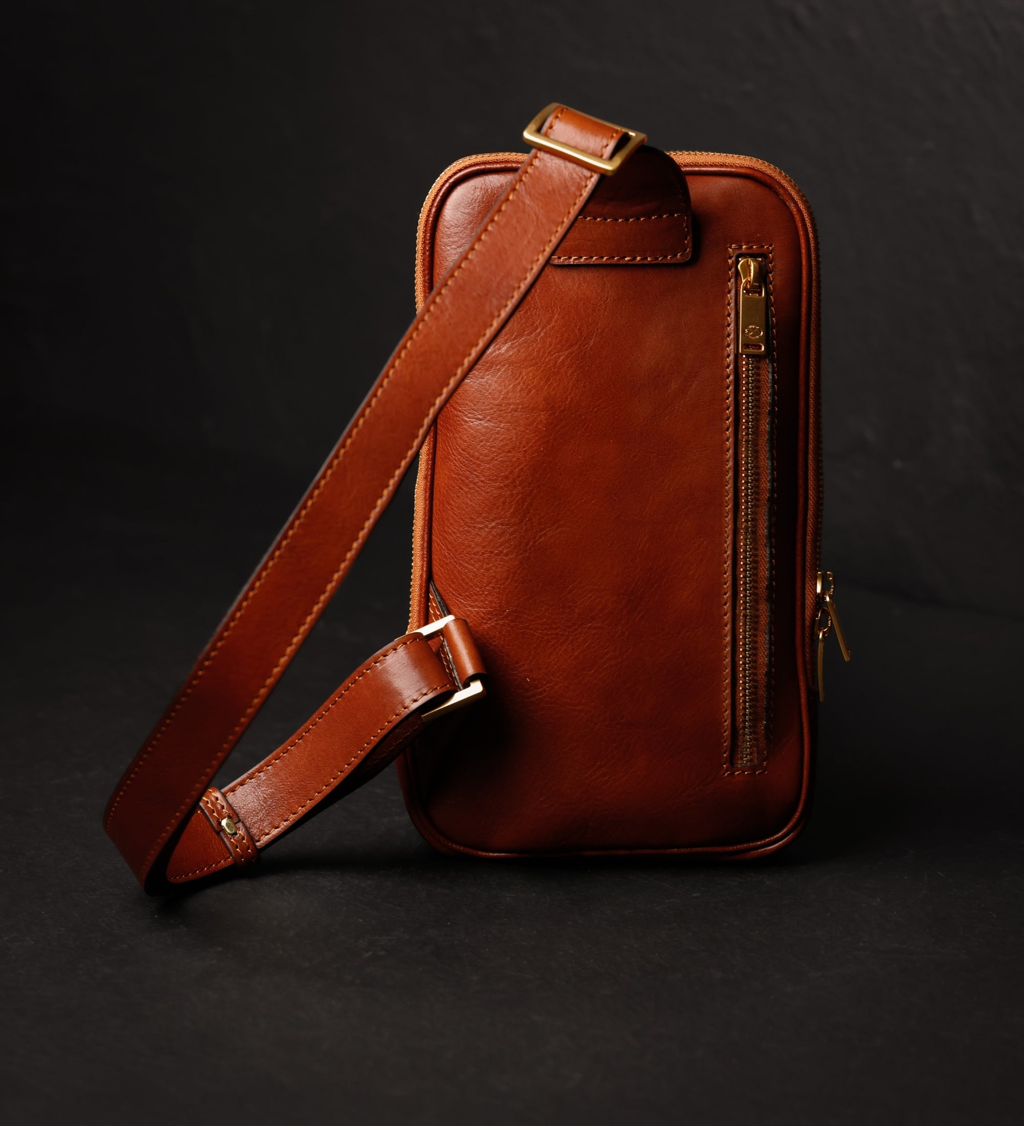 Leren sling bag borsttas - Kim