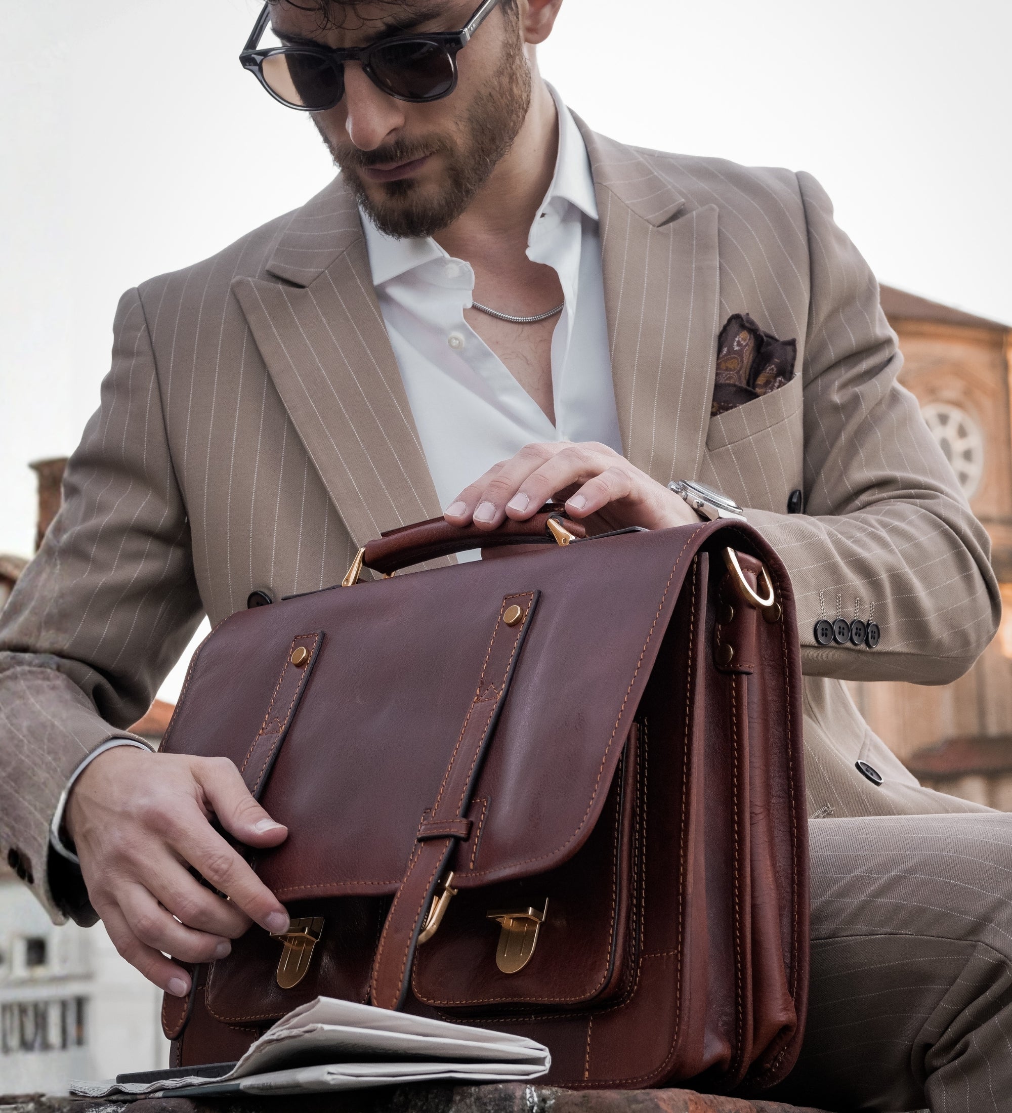 Leren aktetas rugtas - A Midsummer Night's Dream