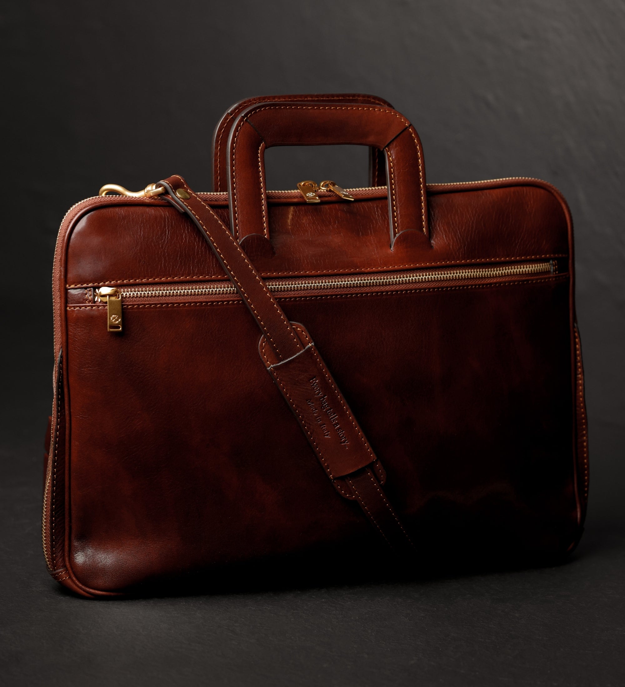 Leren aktetas laptoptas voor dames - Brave New World