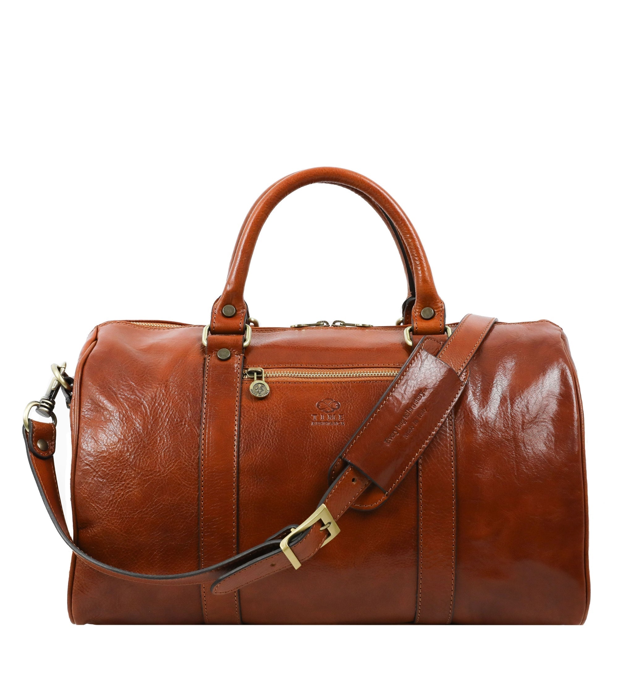 Kleine leren logeertas duffeltas voor dames - The Ambassadors
