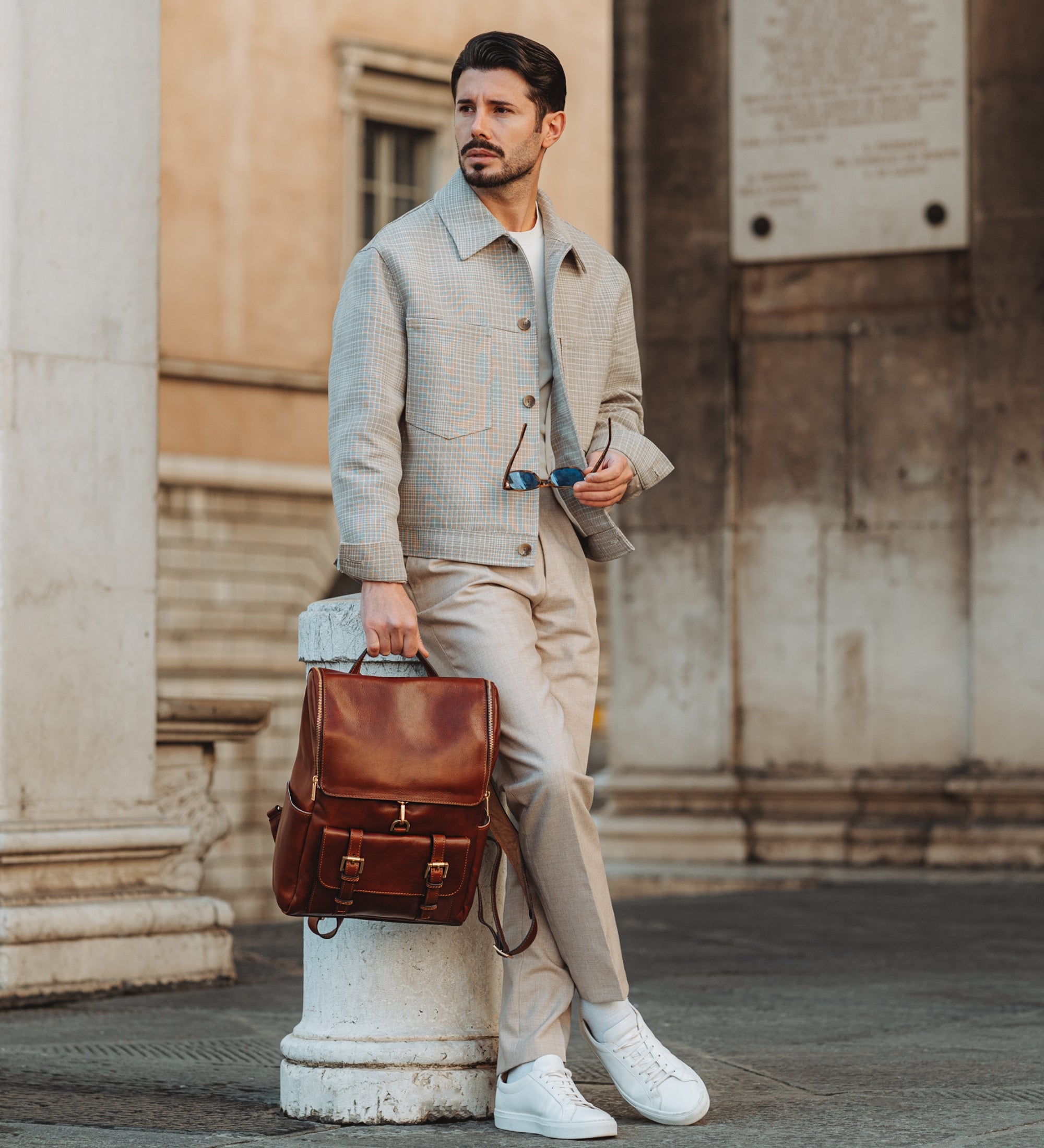 Grote leren rugtas - The Odyssey