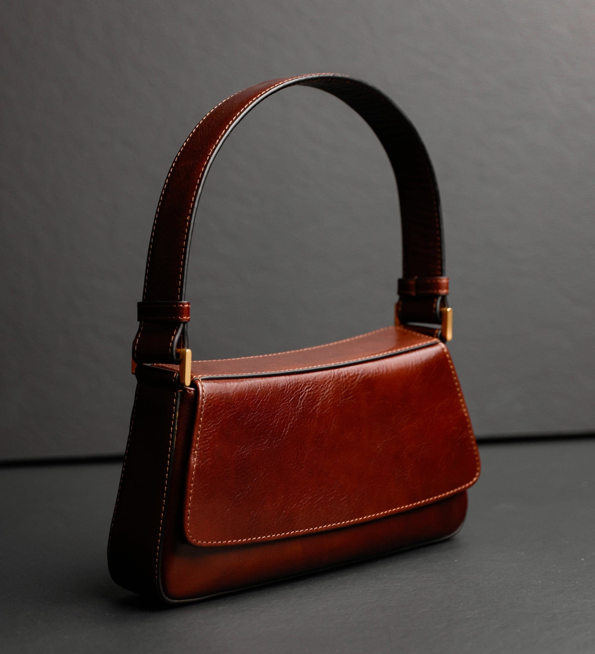 Leren baguette tas voor dames - Bright Lights, Big City