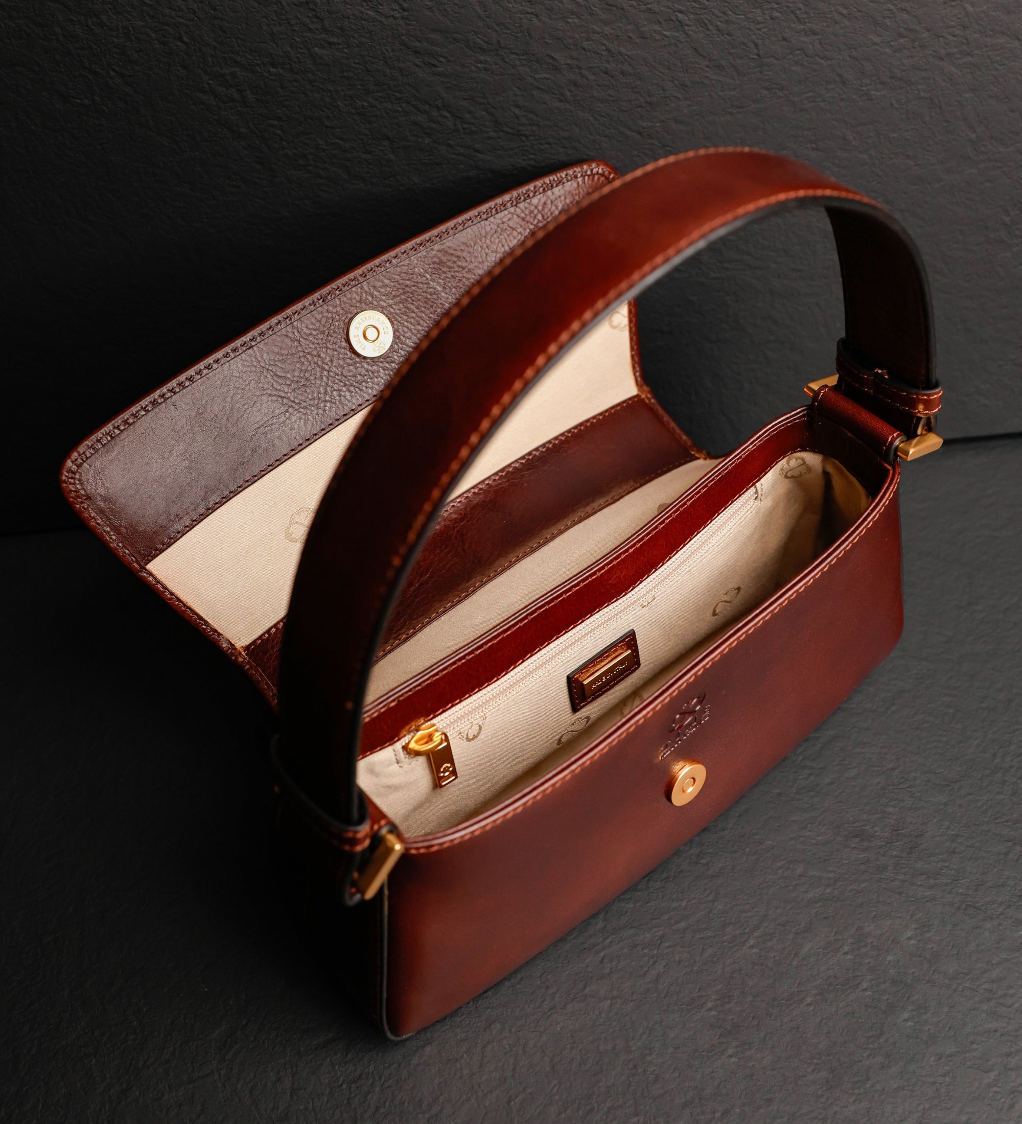 Leren baguette tas voor dames - Bright Lights, Big City