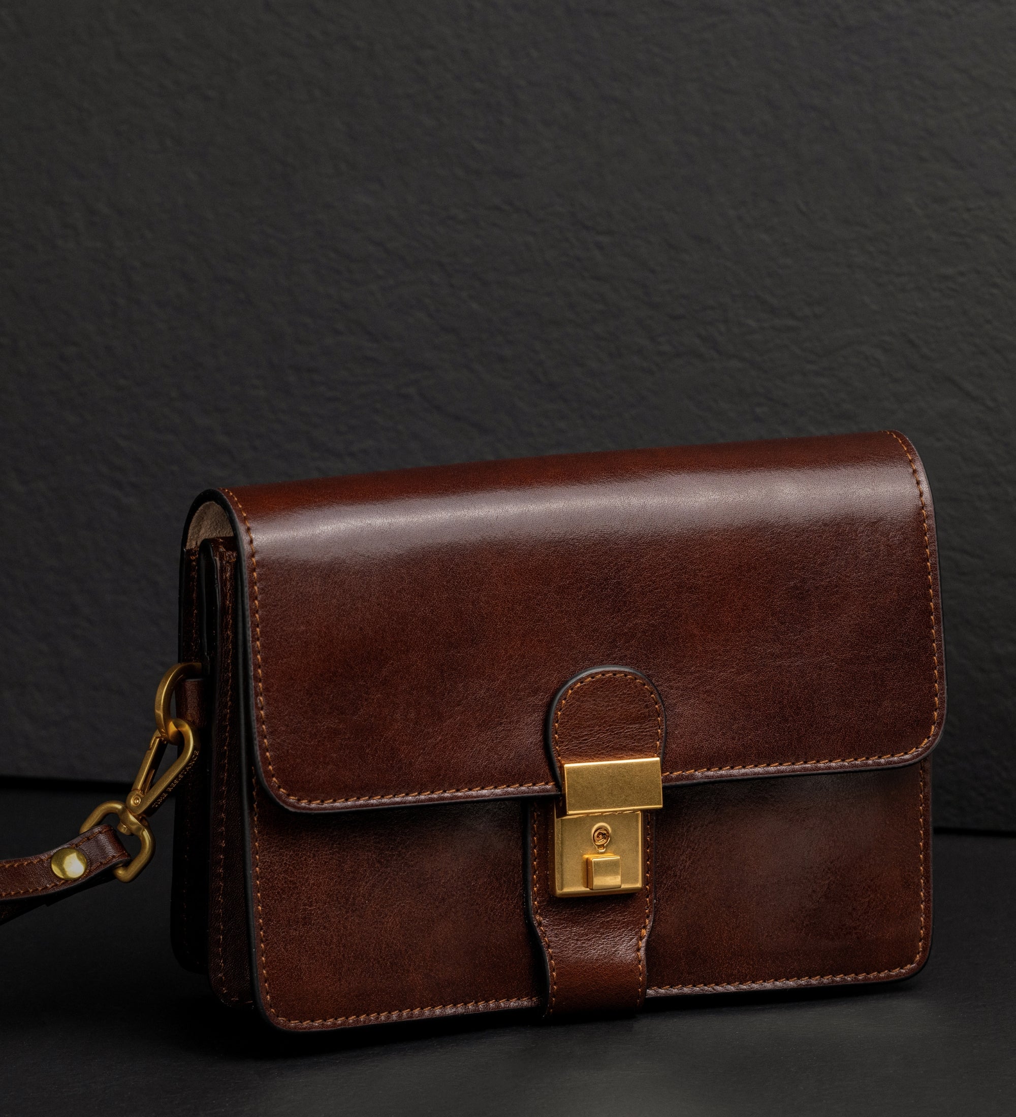 Leren clutch compacte handtas - The Maltese Falcon