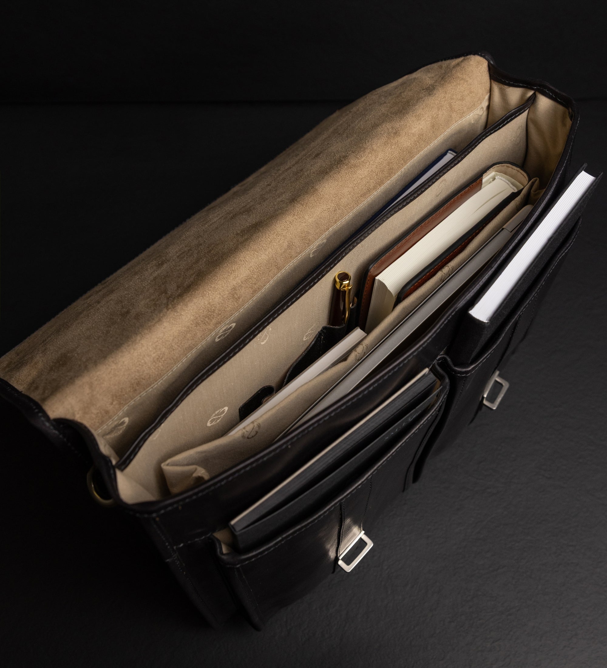Leren aktetas satchel tas - The Time Machine