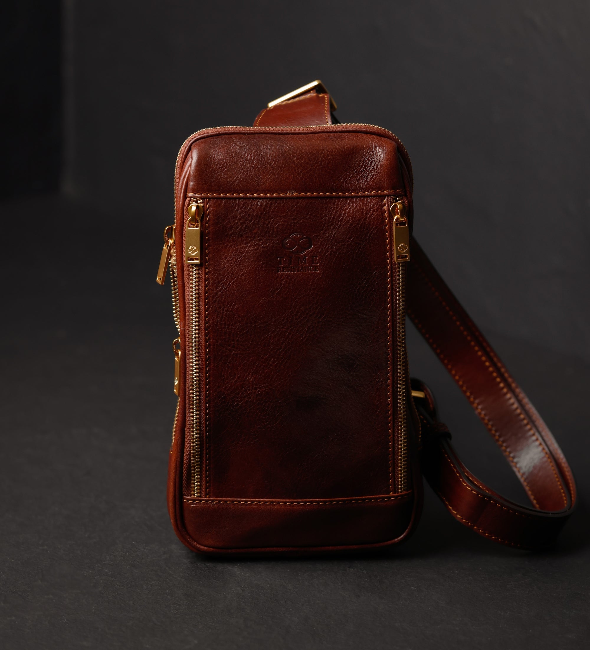 Leren sling bag borsttas - Kim
