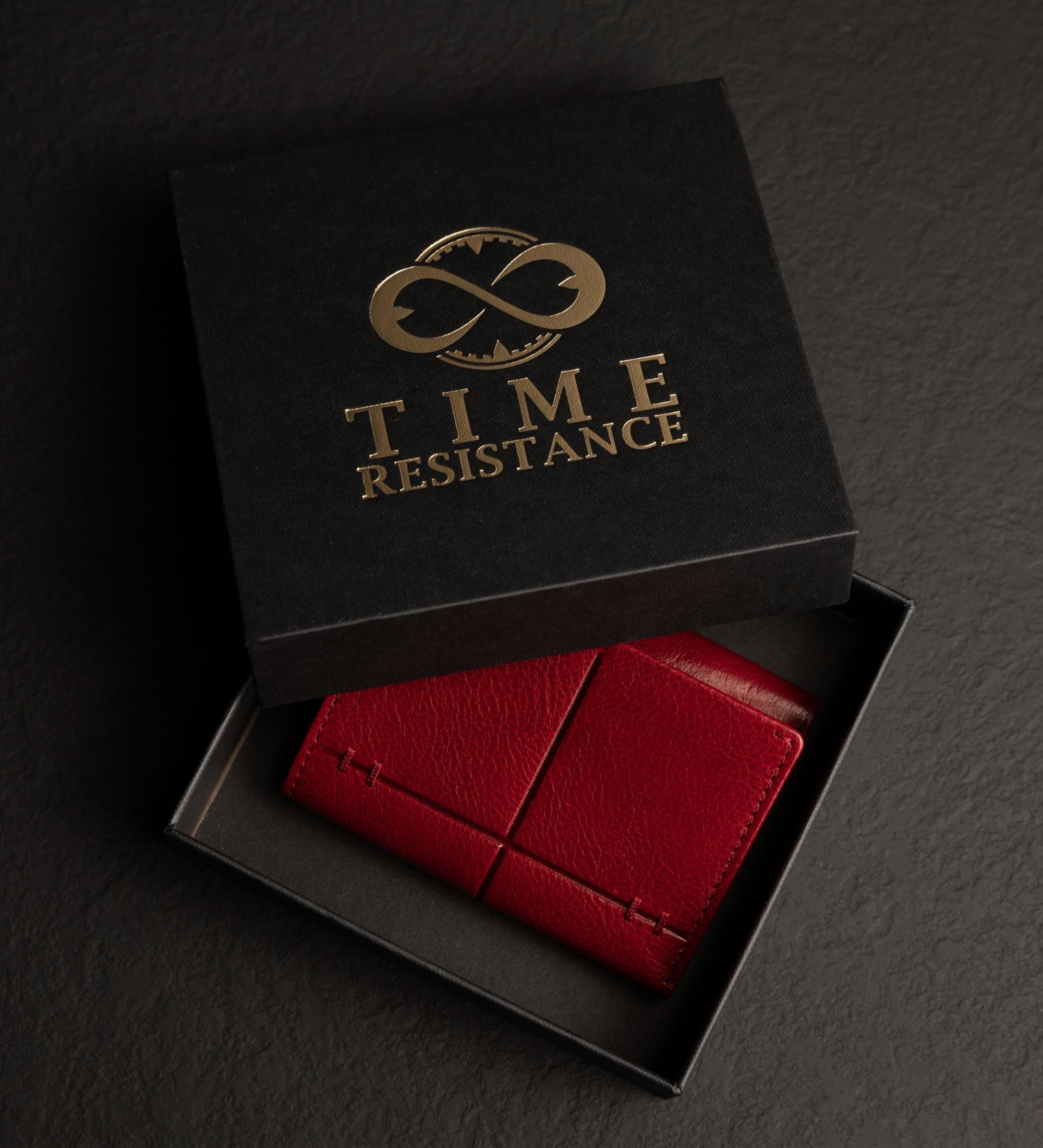 Leren Drievoudige Portemonnee - Red Harvest