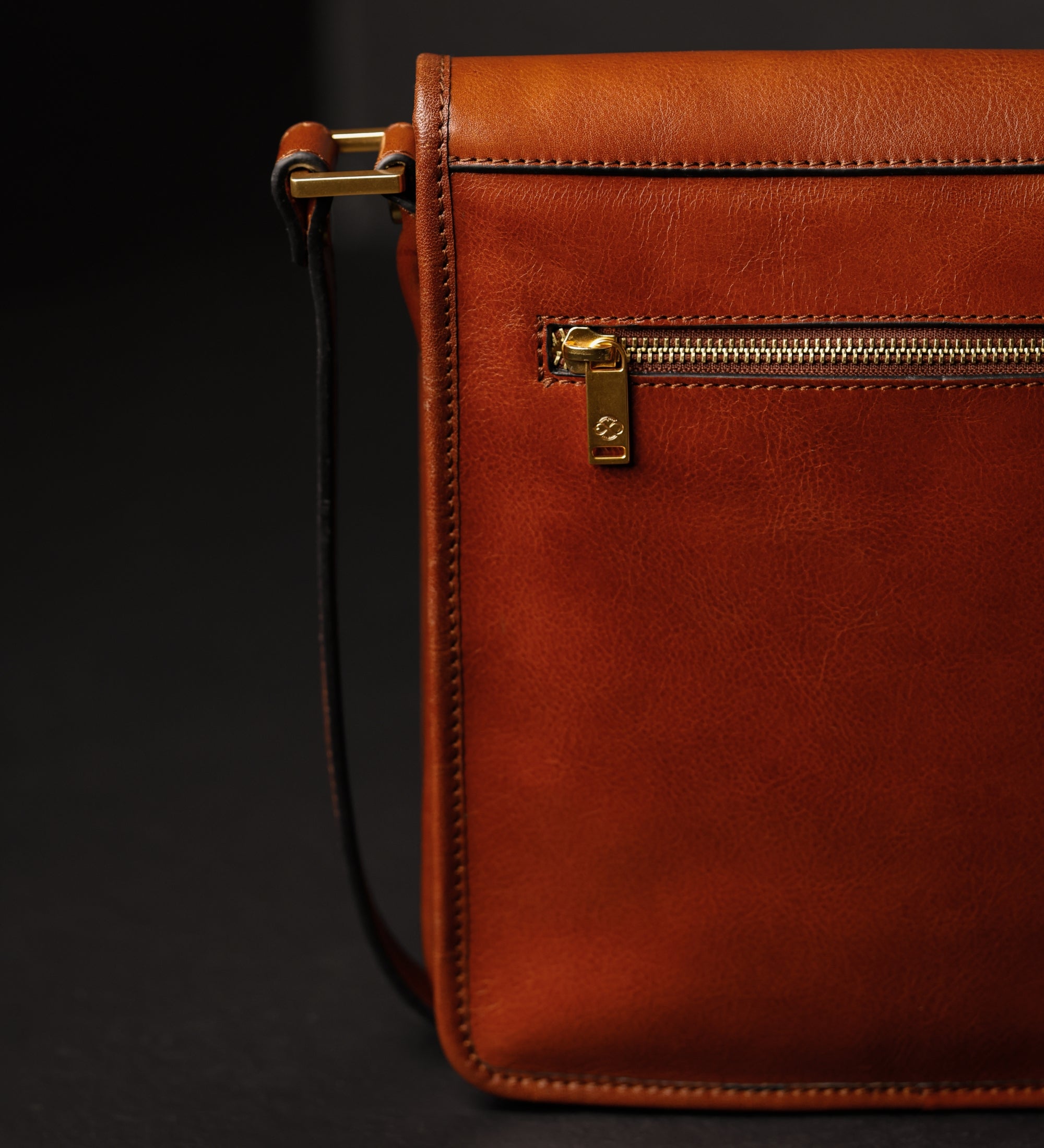 Kleine leren messenger bag - On The Road
