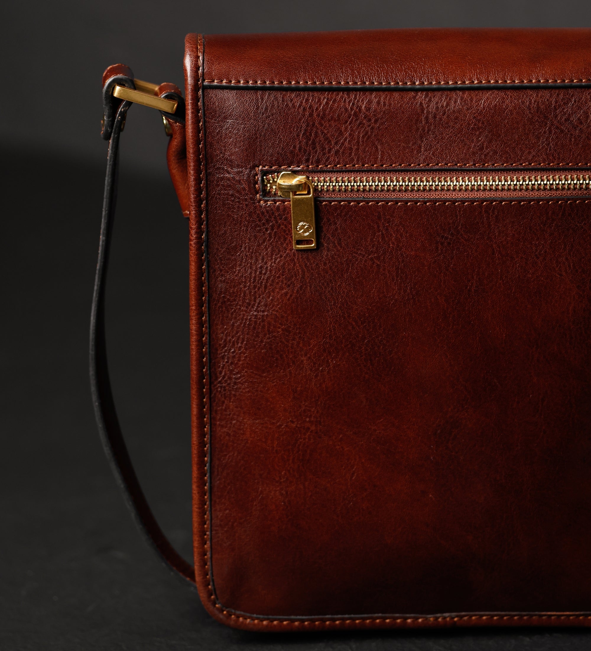 Kleine leren messenger bag - On The Road