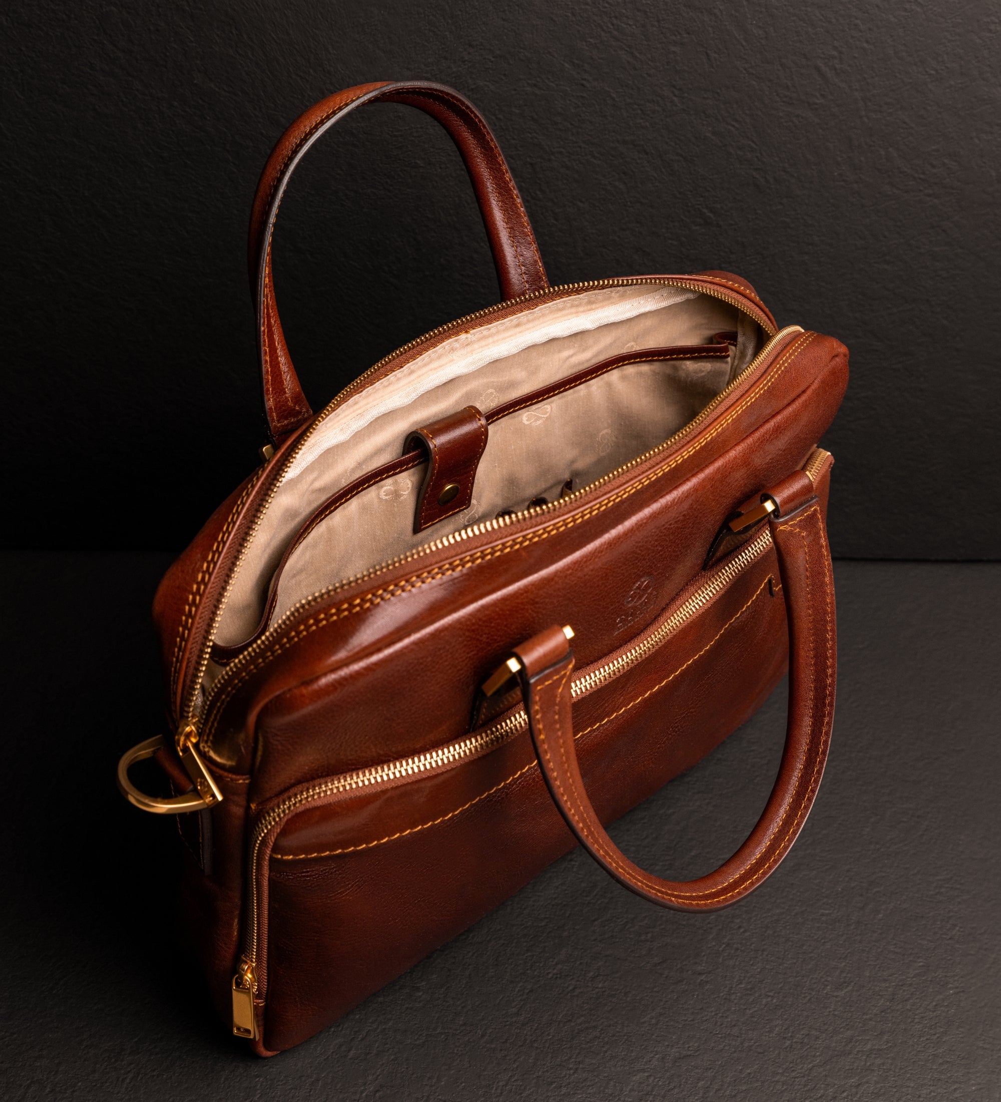 Leren aktetas laptoptas voor dames - Orlando