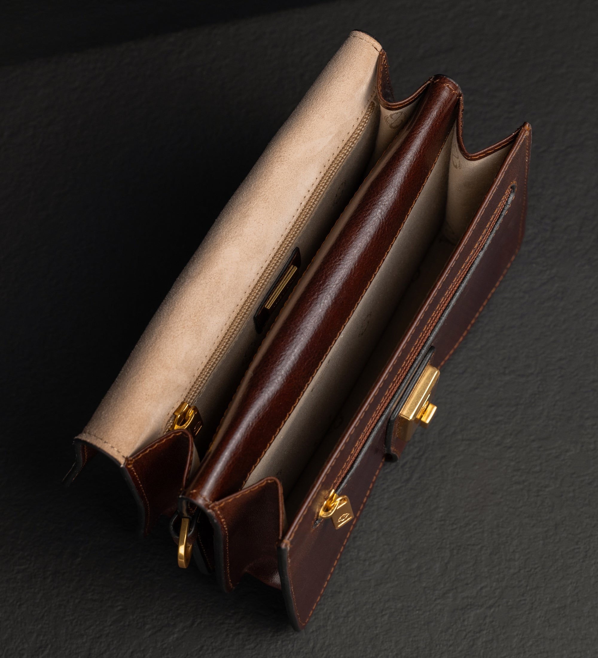 Leren clutch compacte handtas - The Maltese Falcon