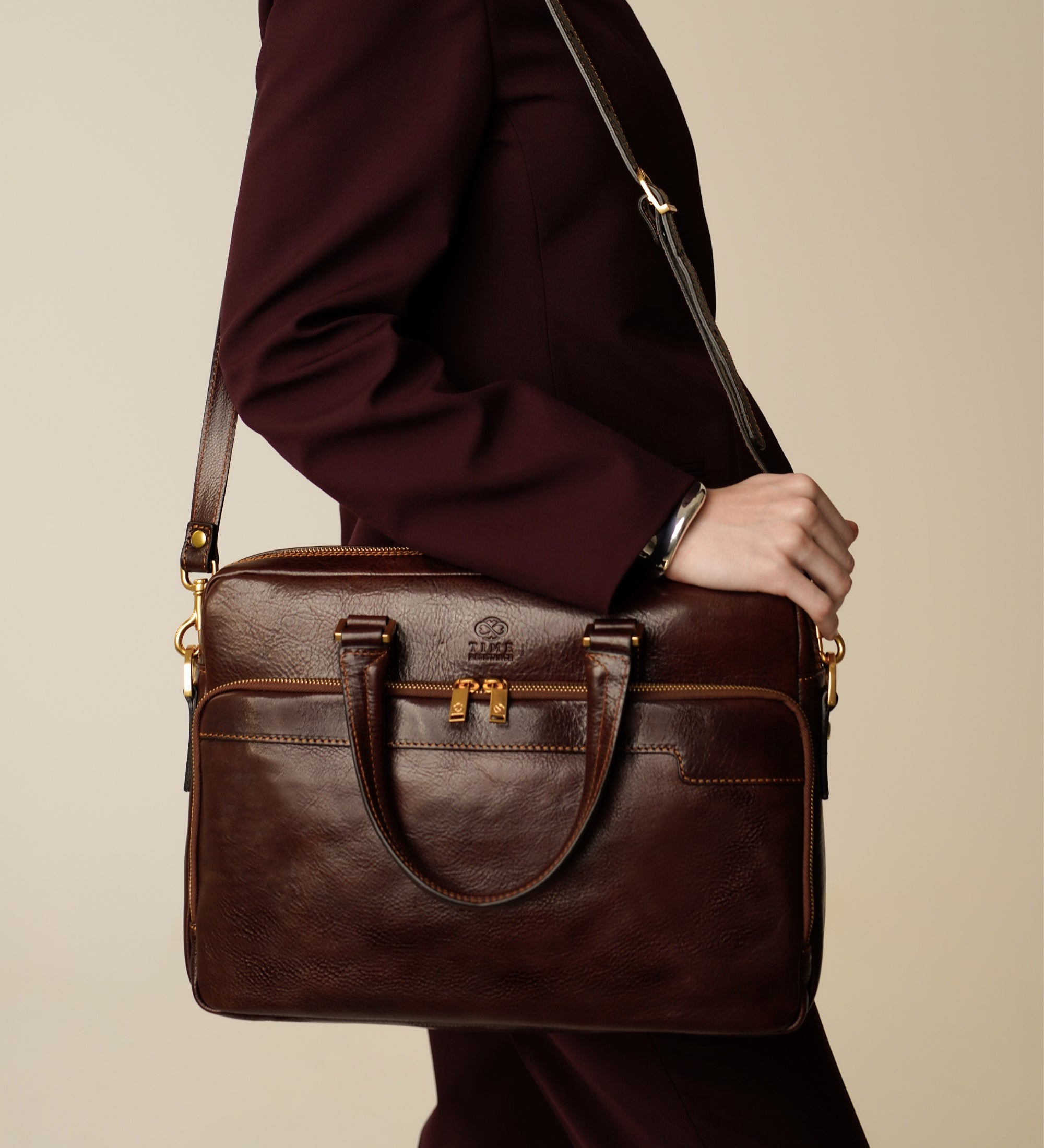 Leren aktetas laptoptas voor dames - Orlando