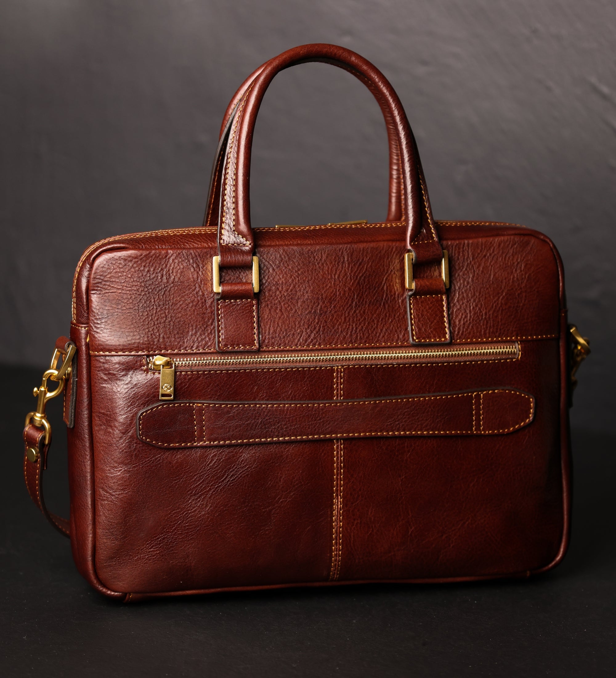 Leren aktetas laptoptas - Orlando