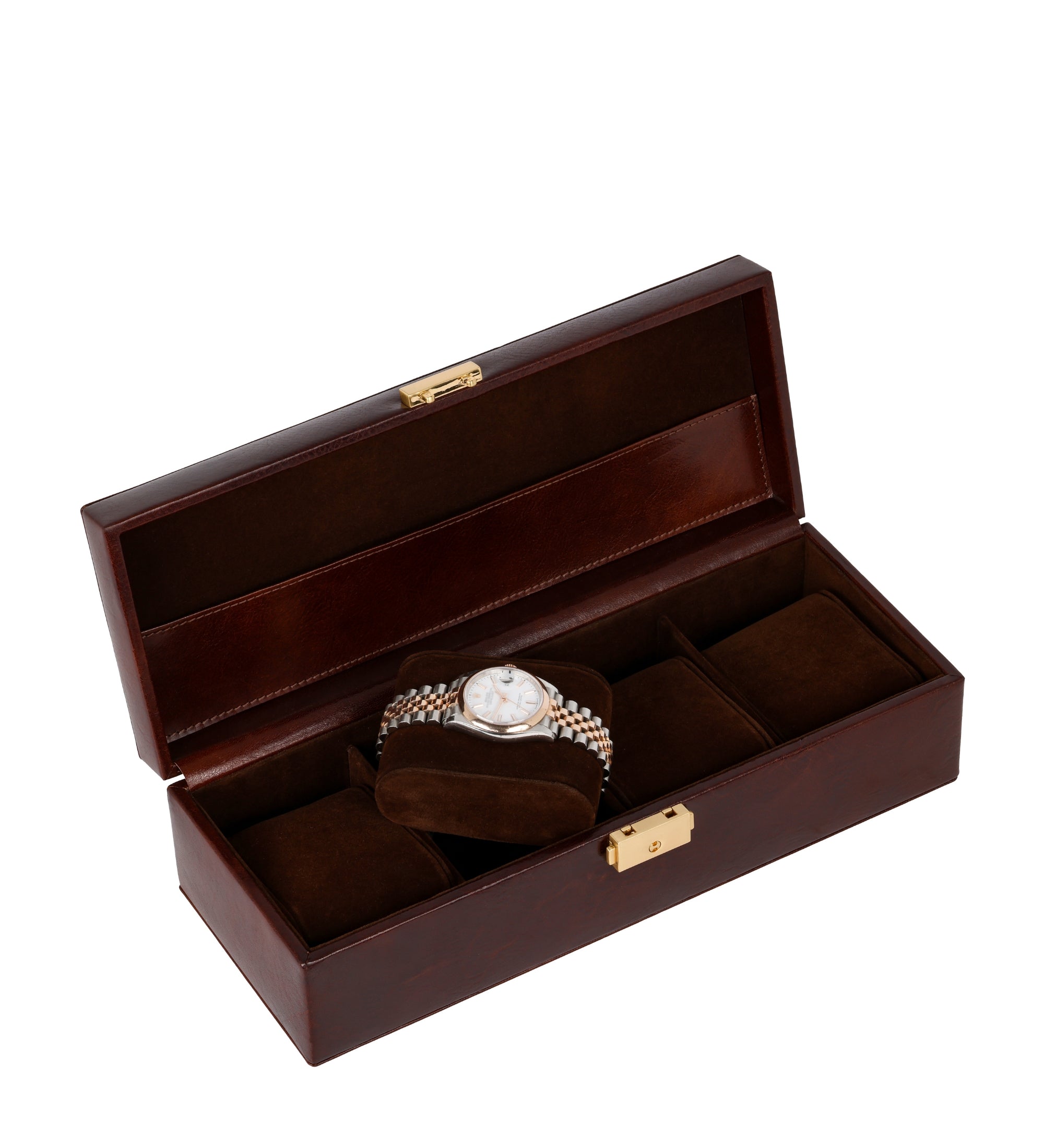 Leren horlogekistje, horloge opbergdoos - Herzog