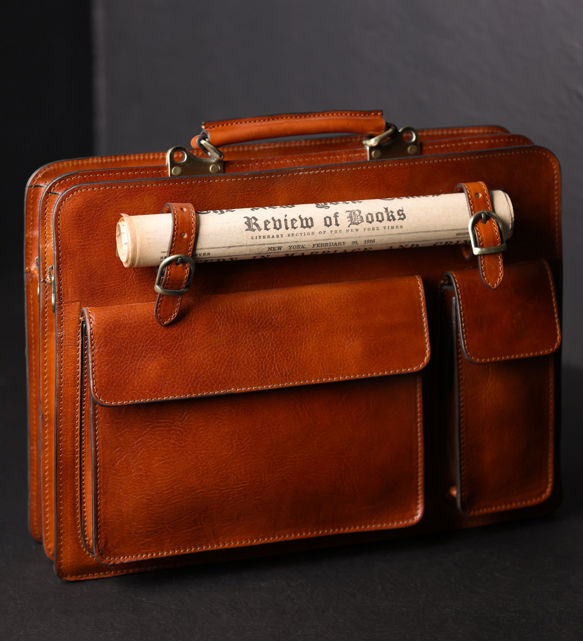 Leren satchel tas aktetas - The Prophet