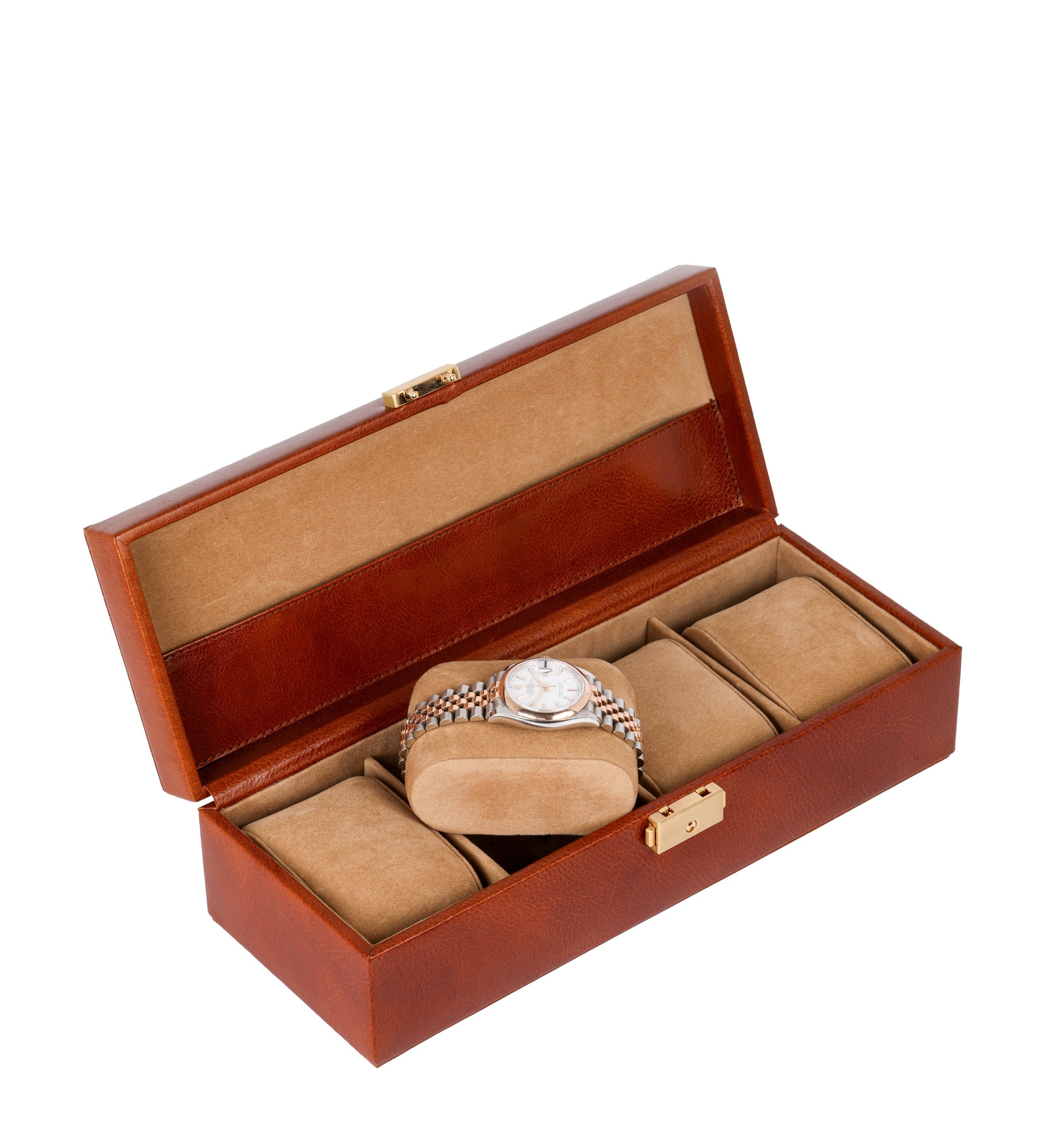 Leren horlogekistje, horloge opbergdoos - Herzog