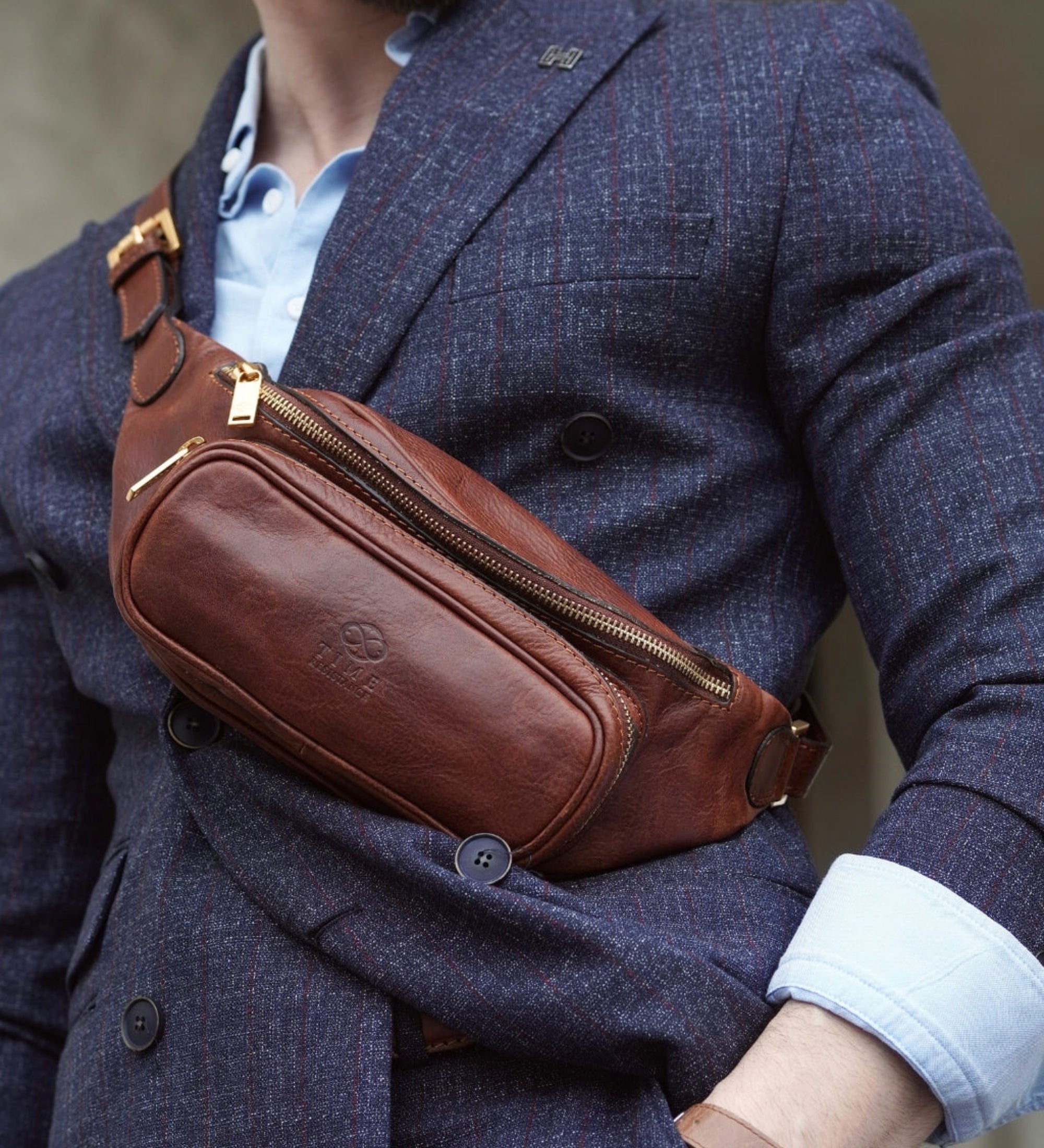 Leren sling bag heuptas - Independent People