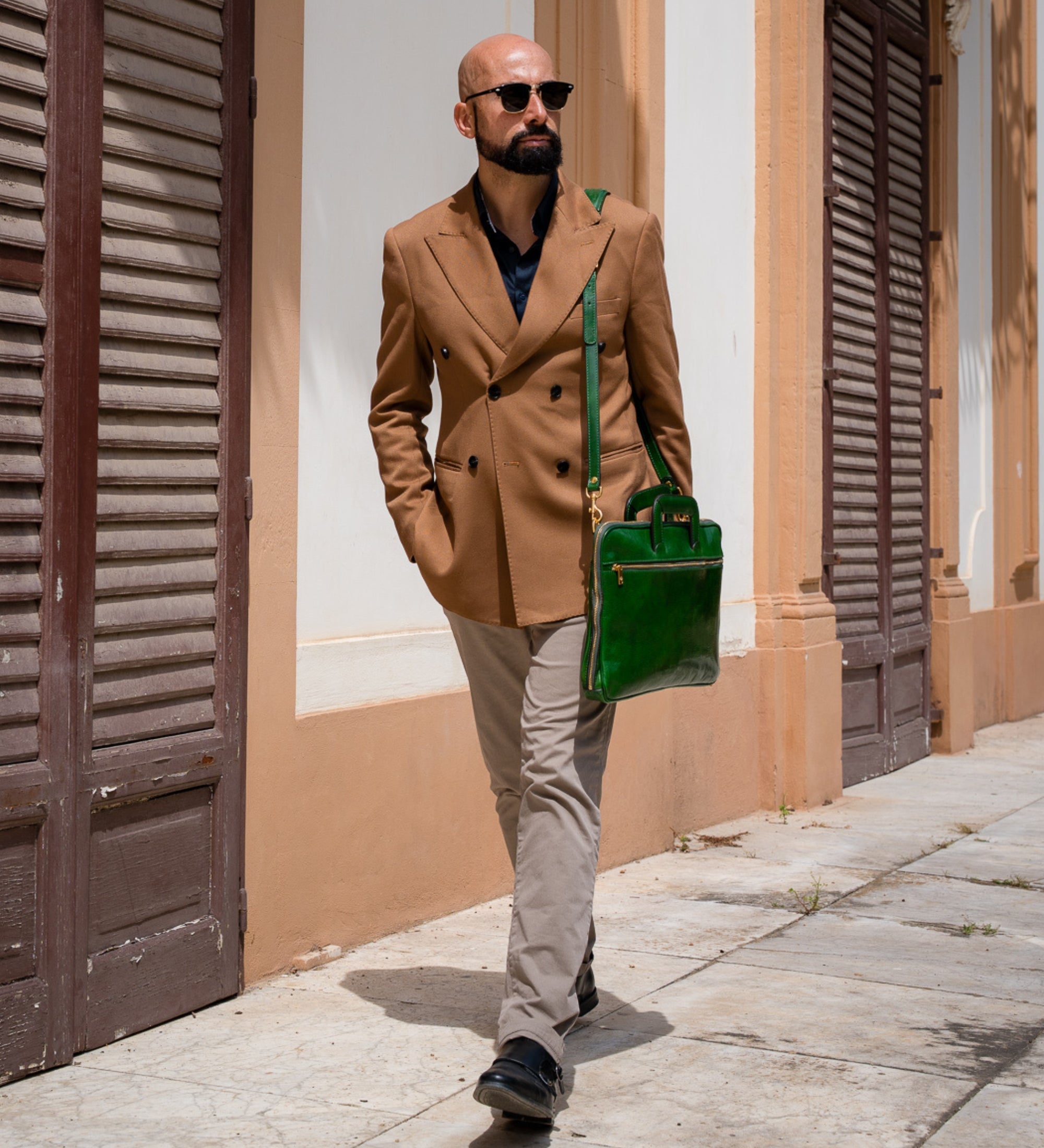 Leren aktetas laptoptas - Brave New World