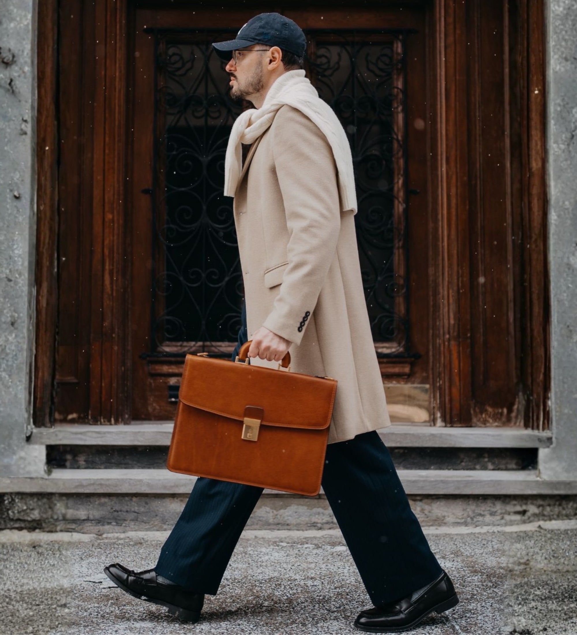 Leren aktetas - The Sound of the Mountain