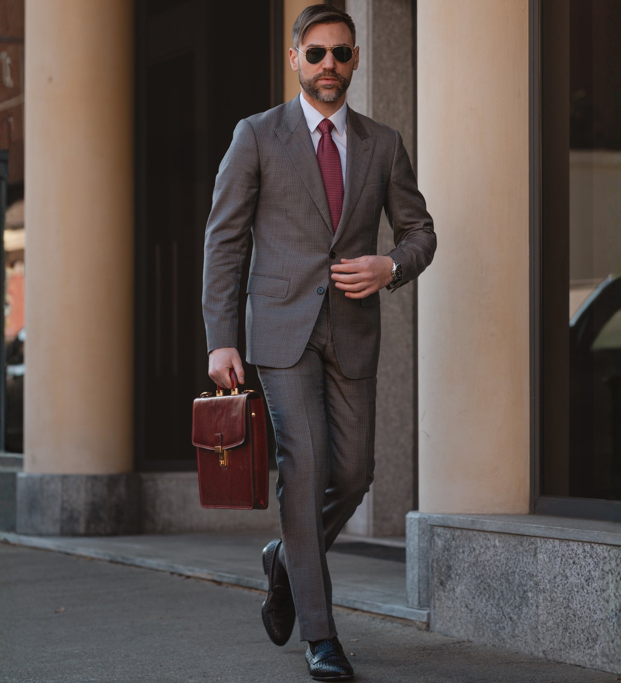 Leren aktetas - The Sound of the Mountain