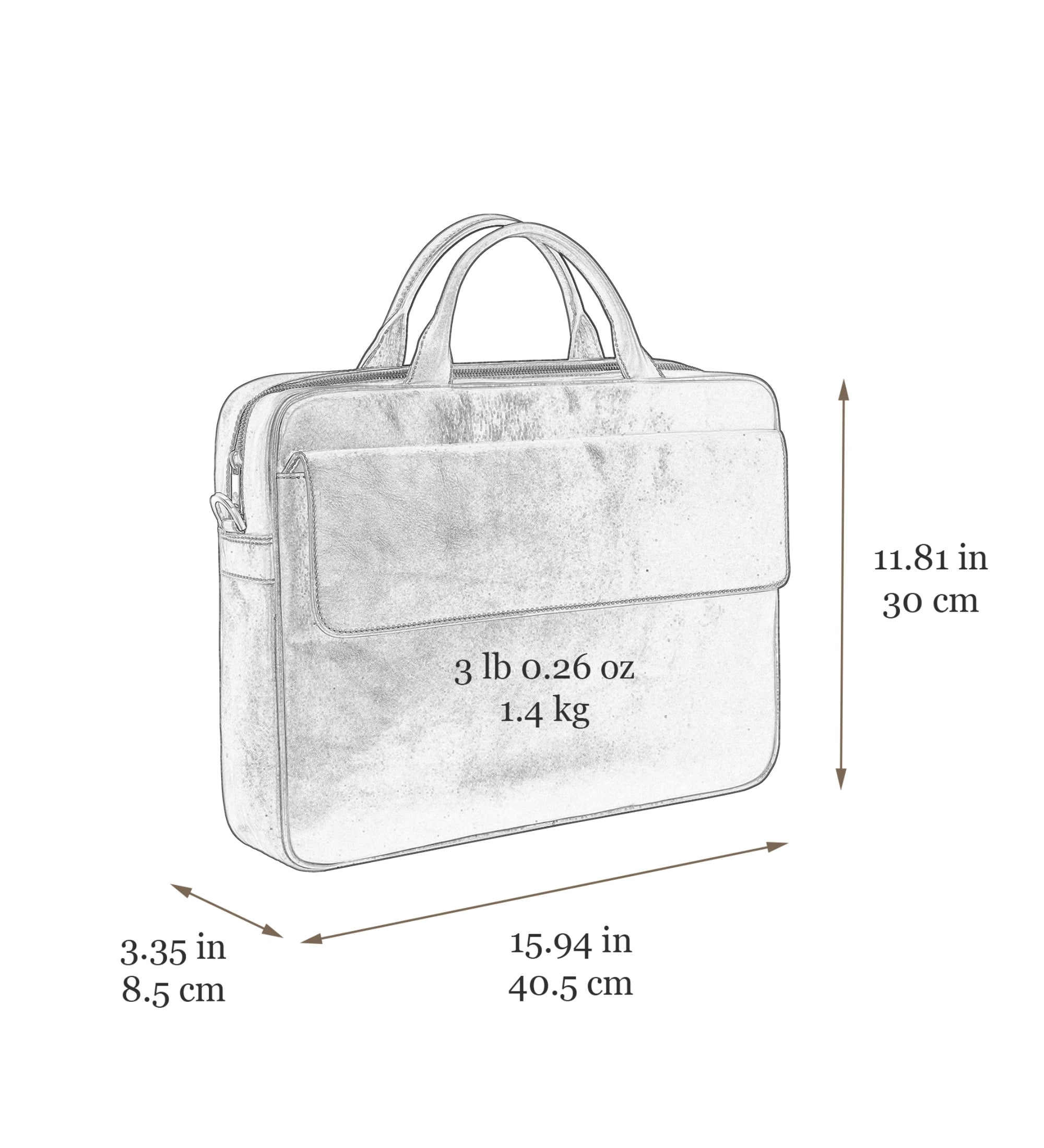 Leren aktetas laptoptas voor dames - The Sheltering Sky