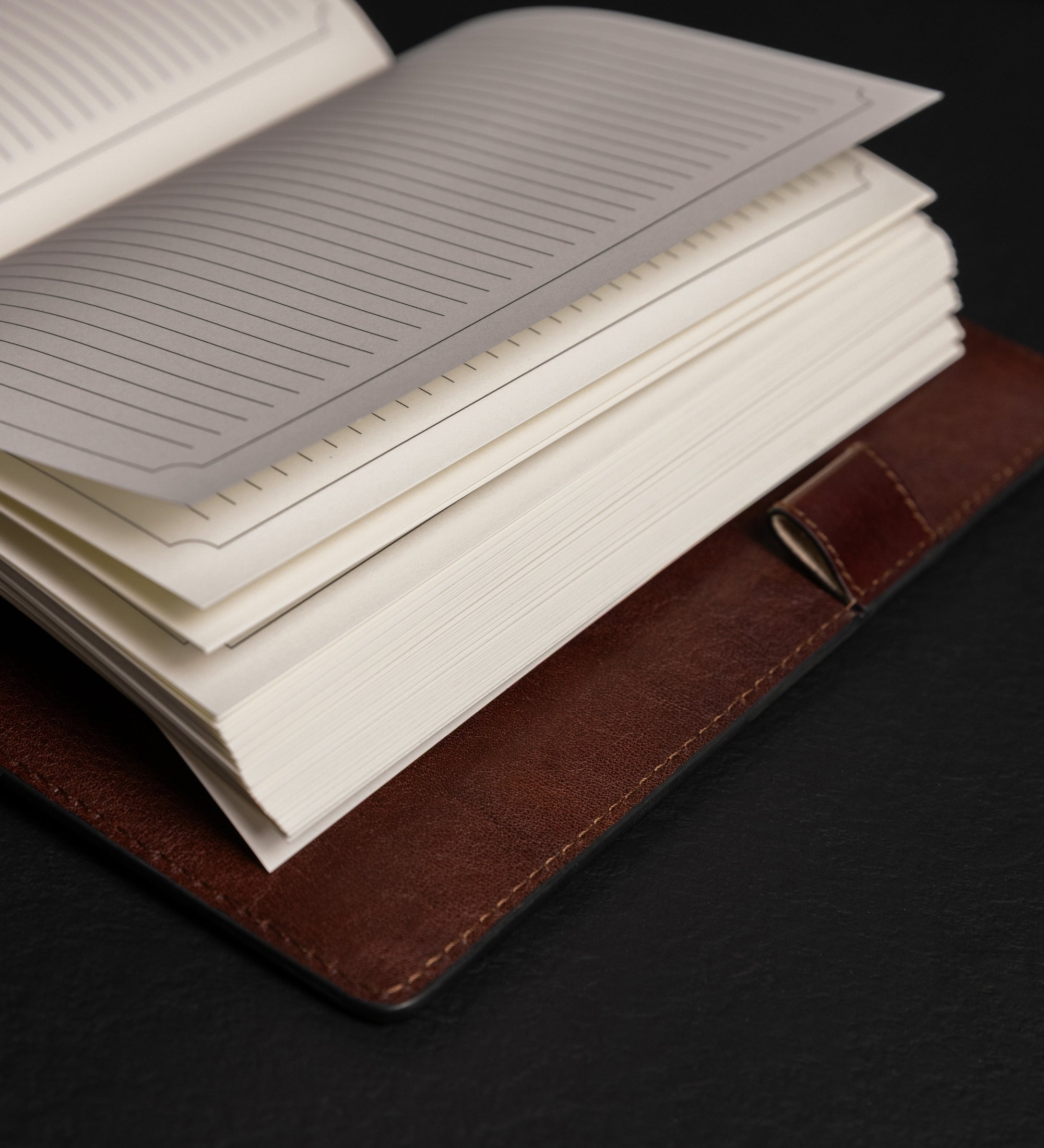 Leren notitieboek met navulbaar A5 notitieblok - The Diary of a Nobody