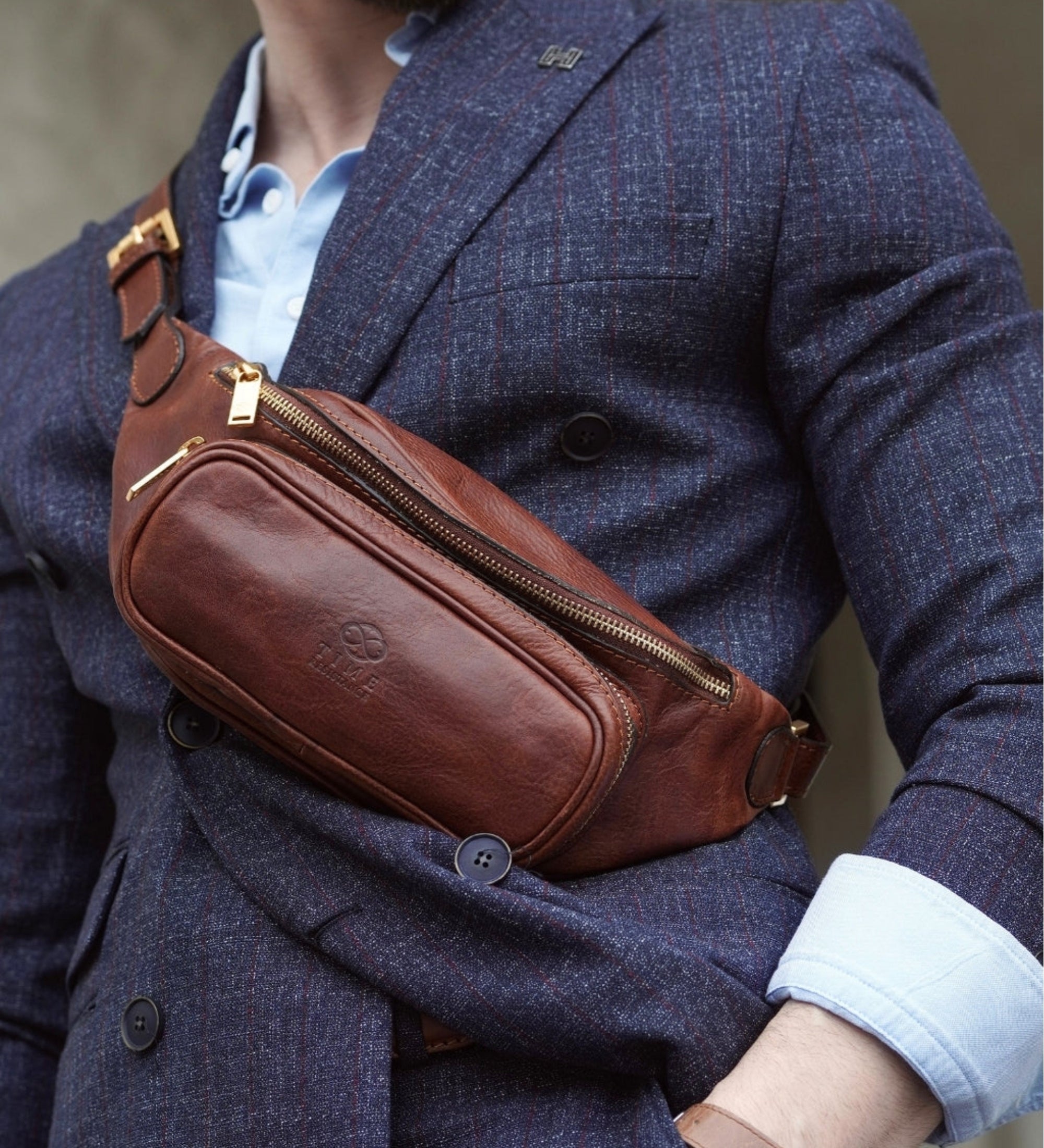 Leren sling bag heuptas - Independent People