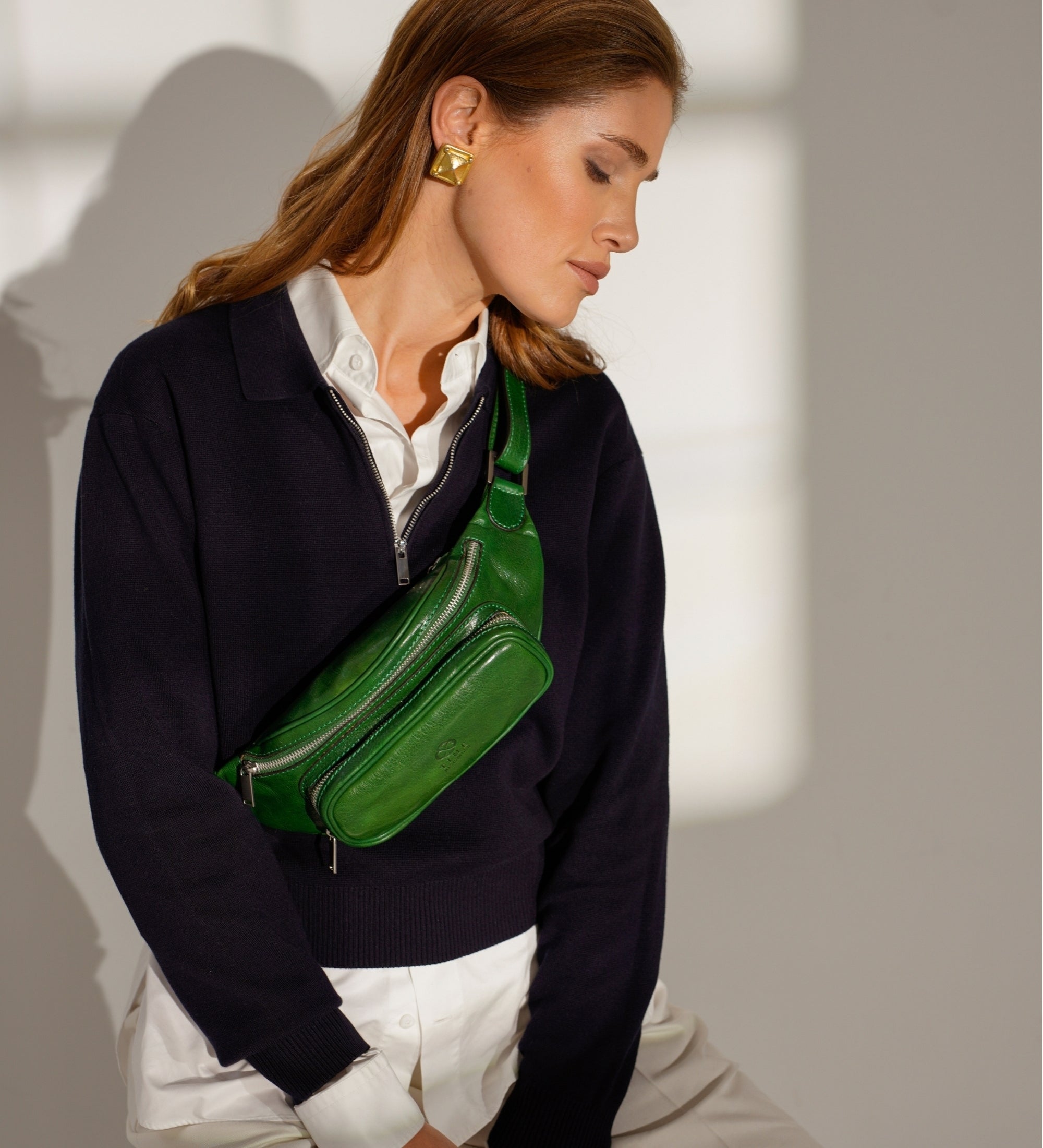 Leren sling bag heuptas voor dames - Independent People