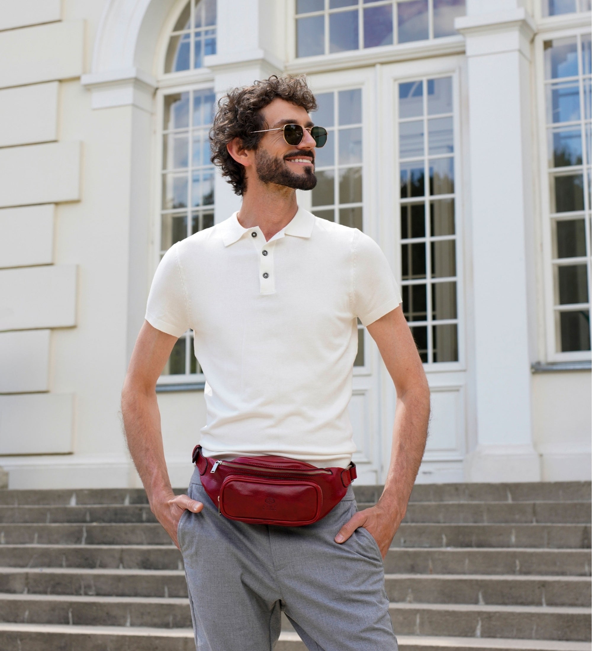 Leren sling bag heuptas - Independent People